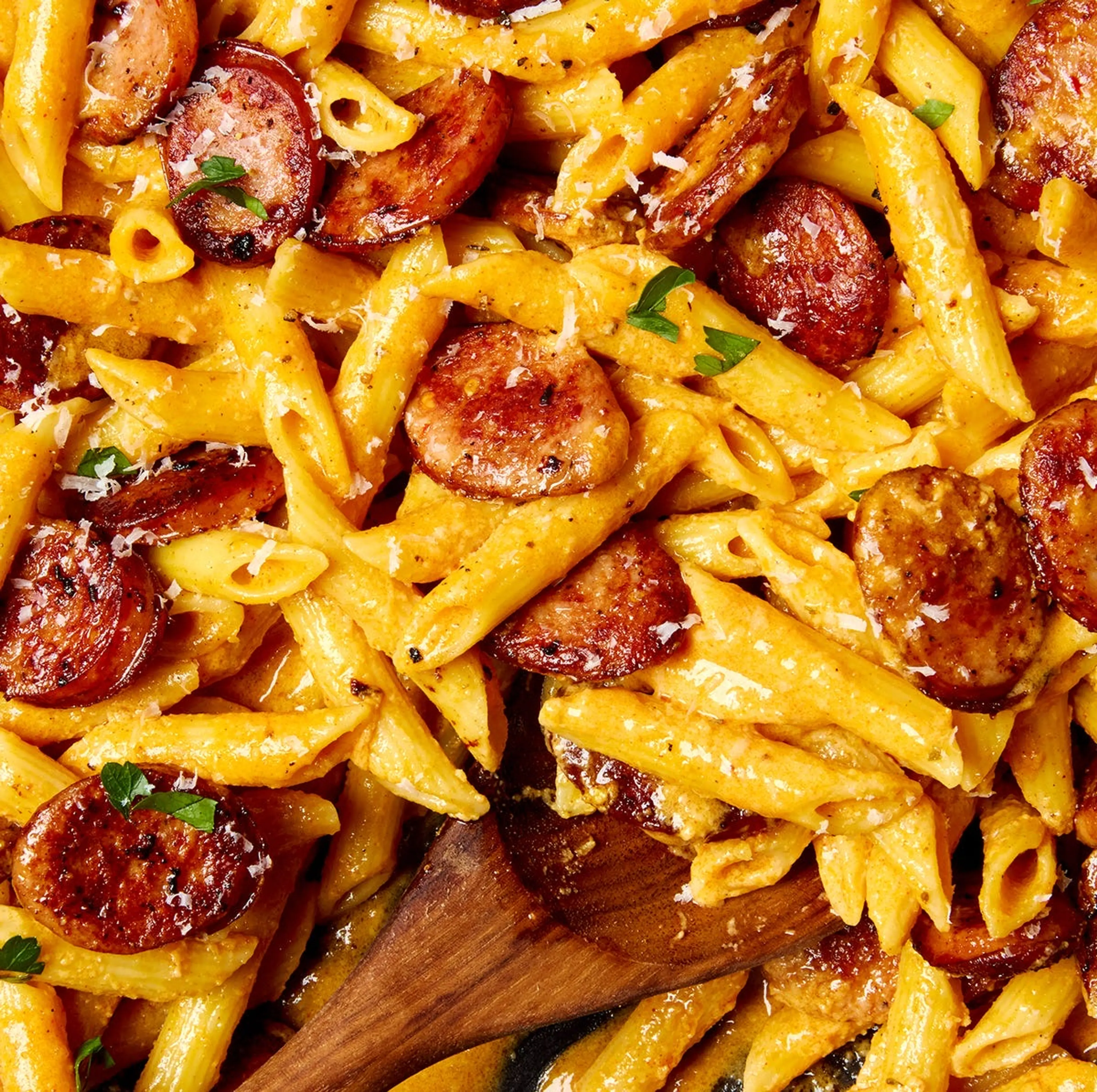 Smoked Sausage Cajun Alfredo