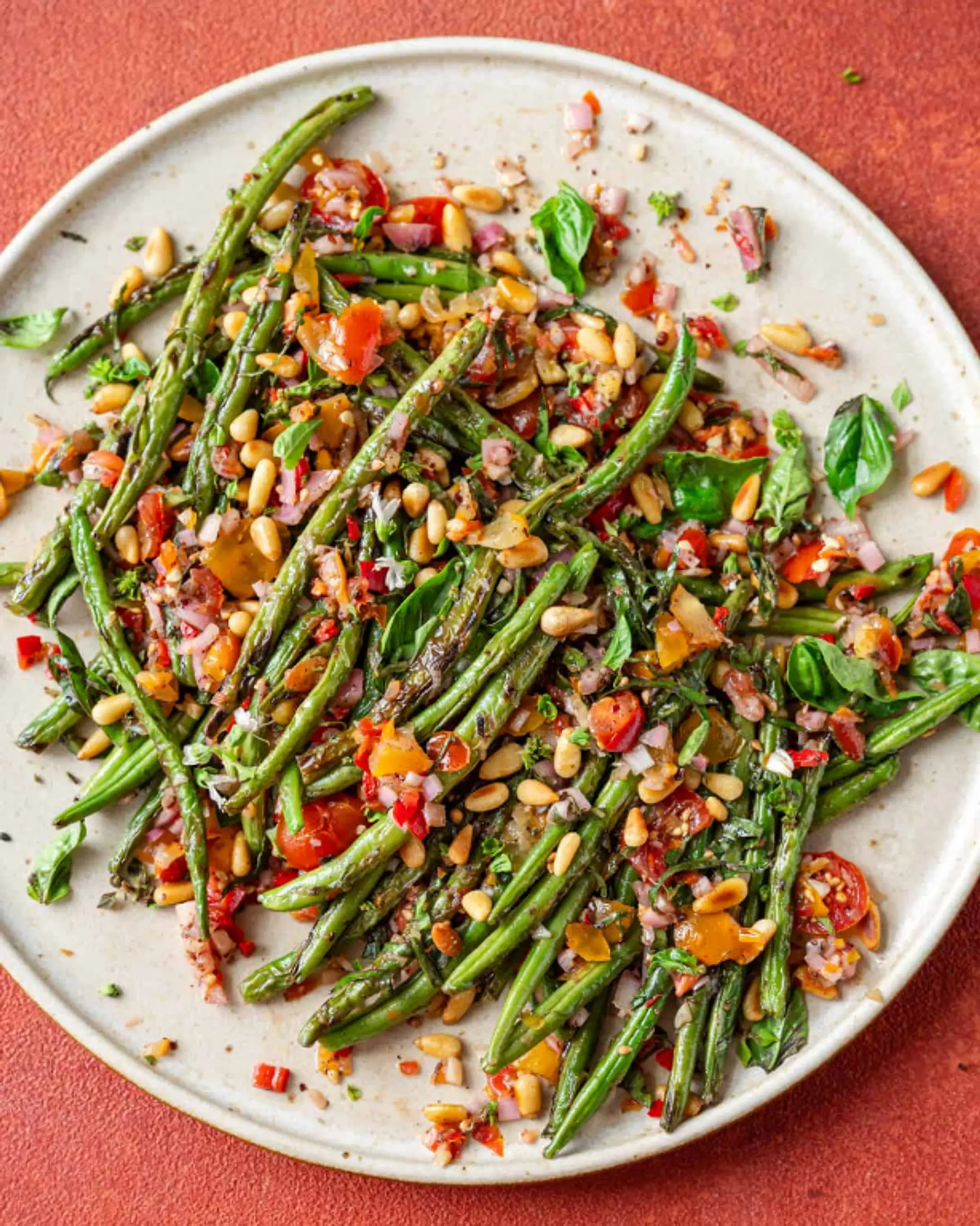Charred Green Beans with Herby Lemon Salsa