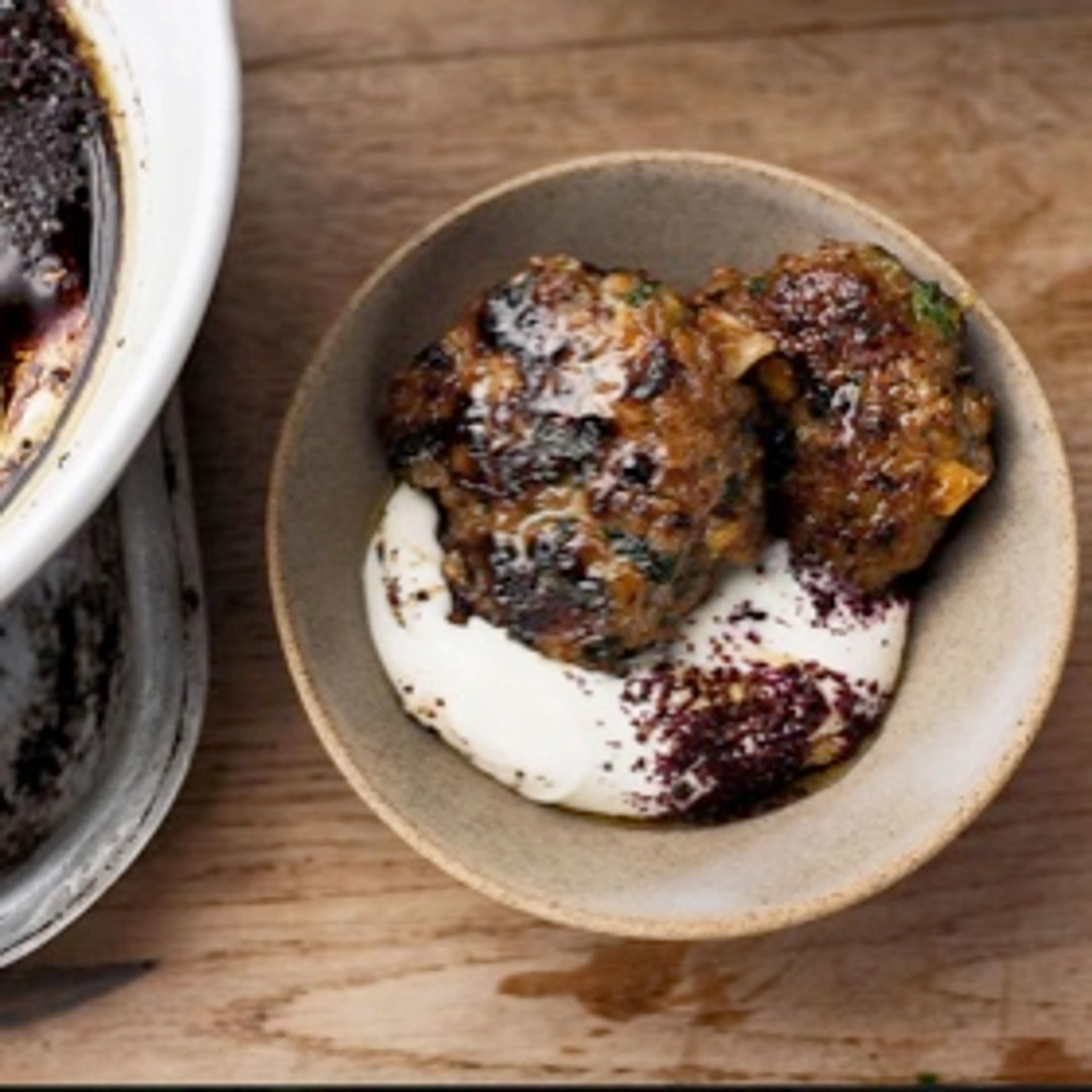Lamb and Pistachio Patties with Sumac Yoghurt Sauce