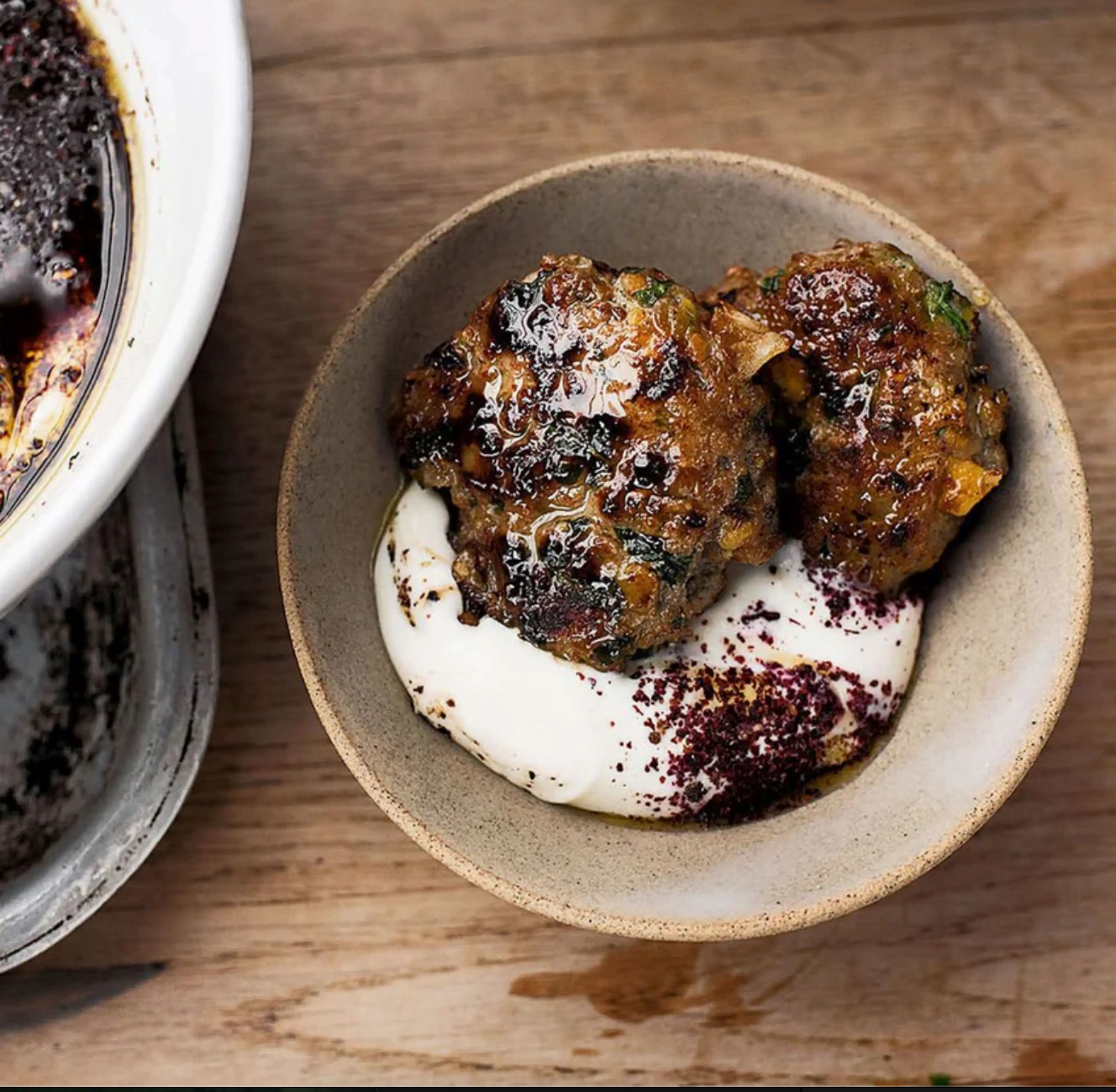 Lamb and Pistachio Patties with Sumac Yoghurt Sauce