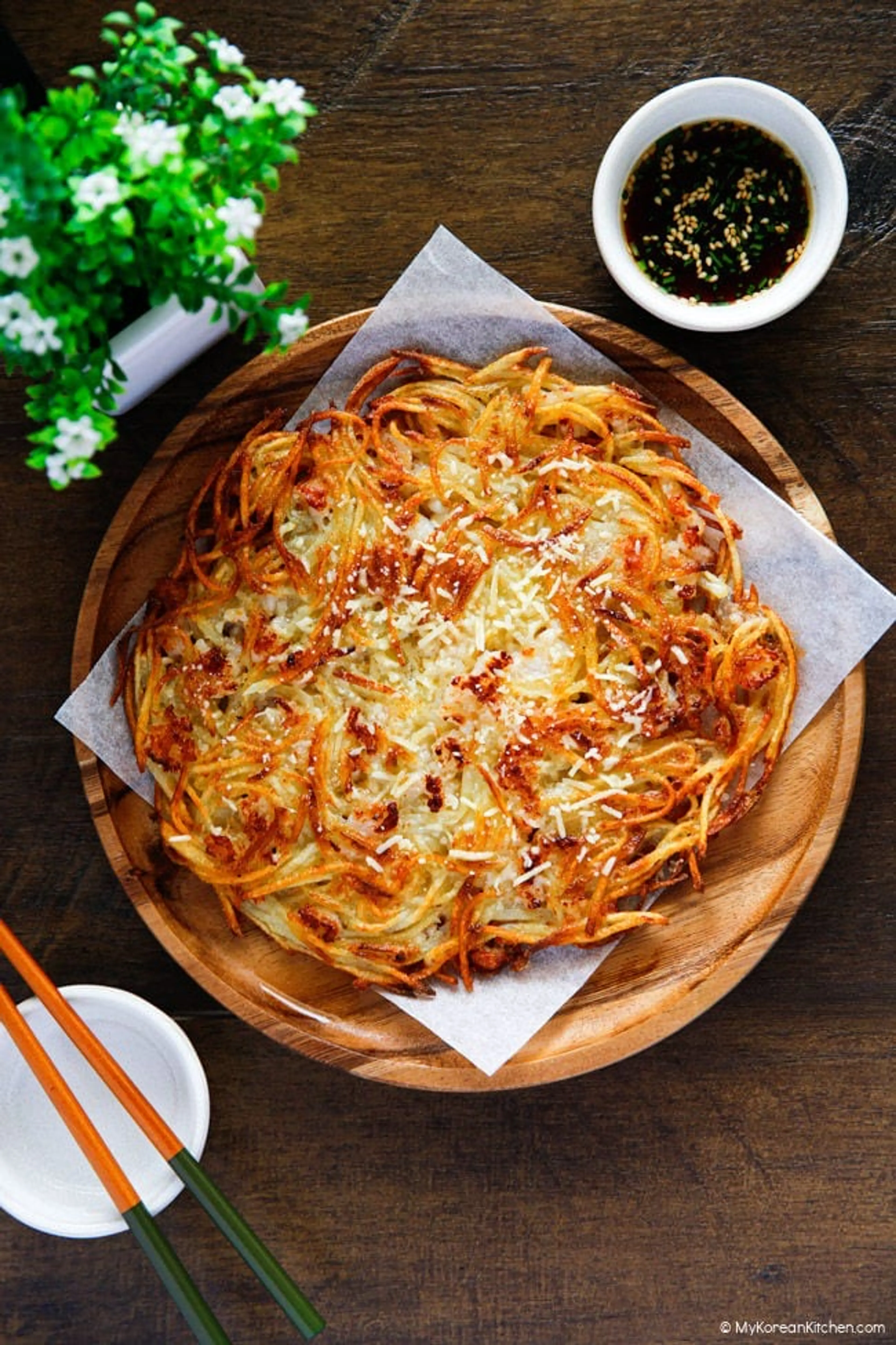 Crispy Matchstick Potato Pancake - A Restaurant Inspired Twi