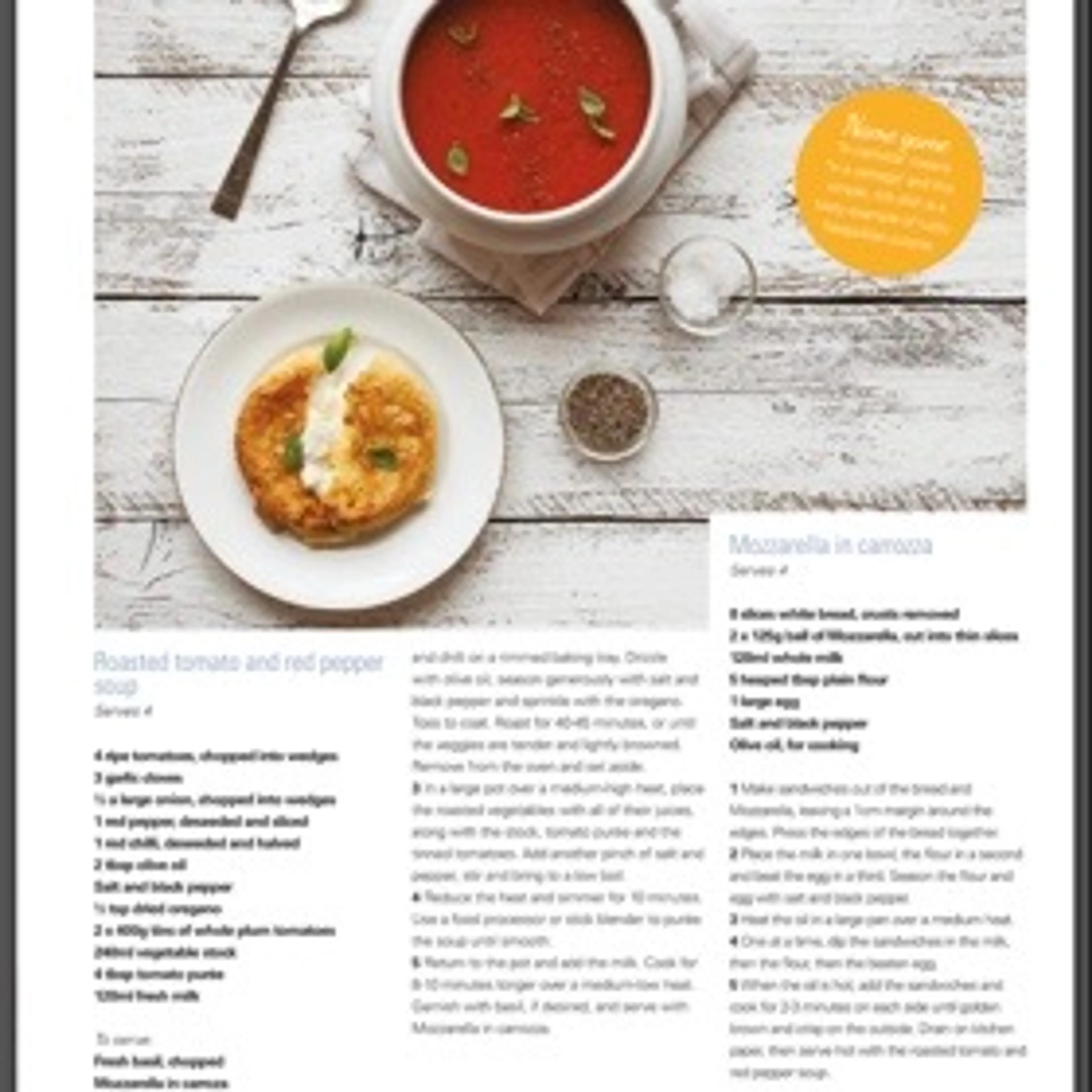 Roasted tomato and red pepper soup