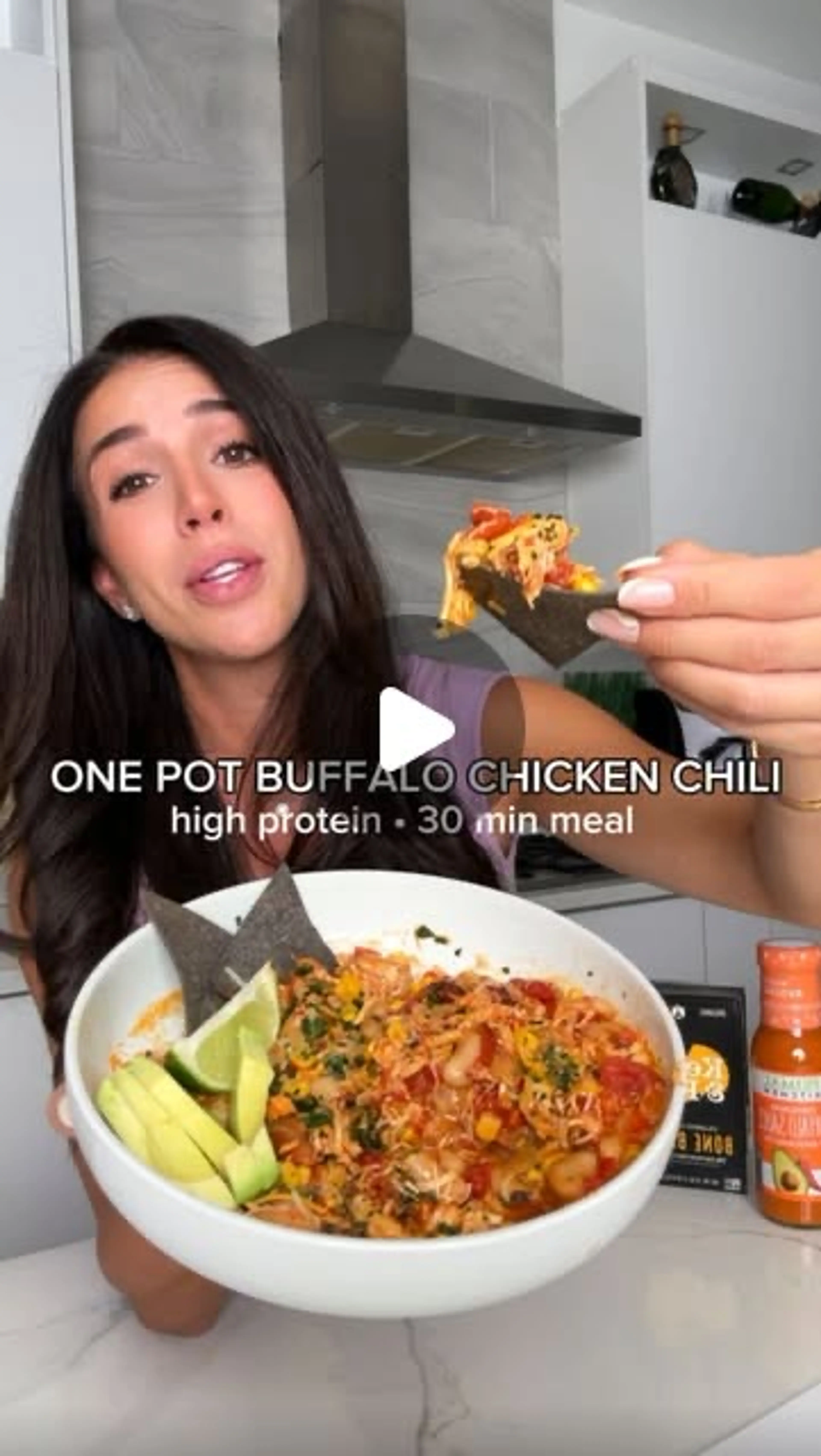 One Pot Buffalo Chicken Chili