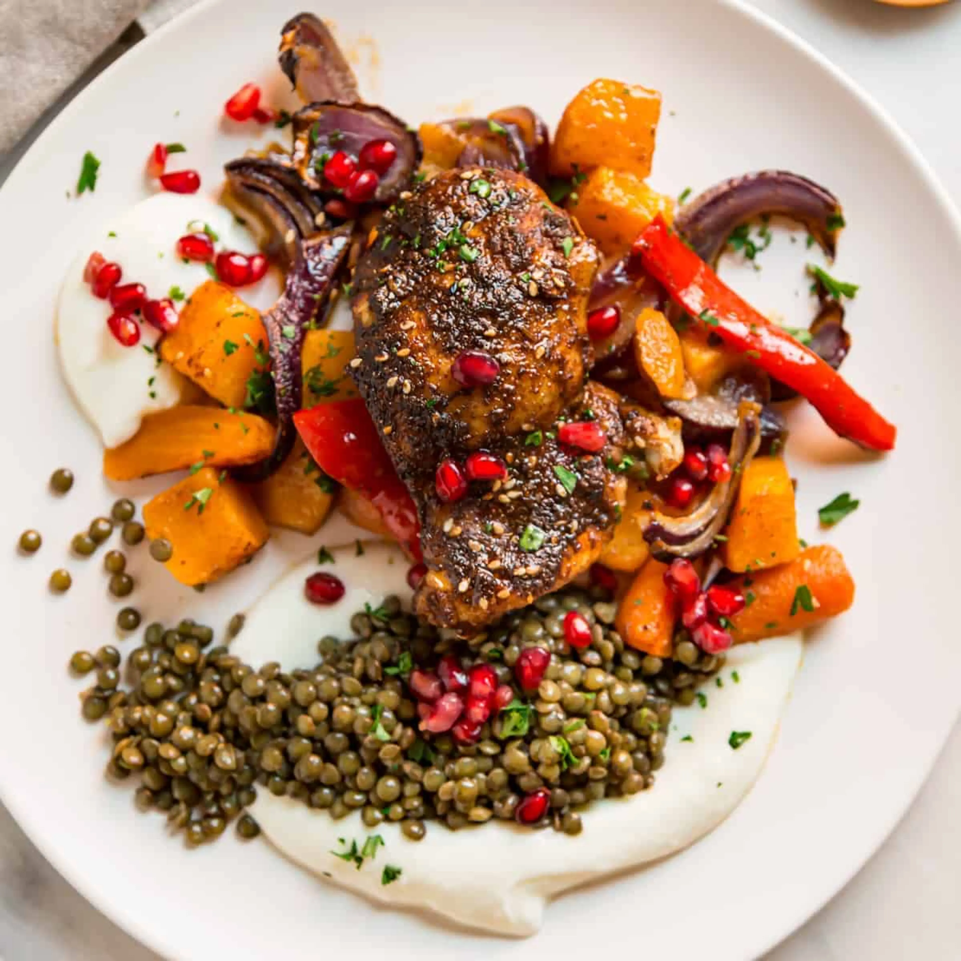 Moroccan Chicken and Lentils