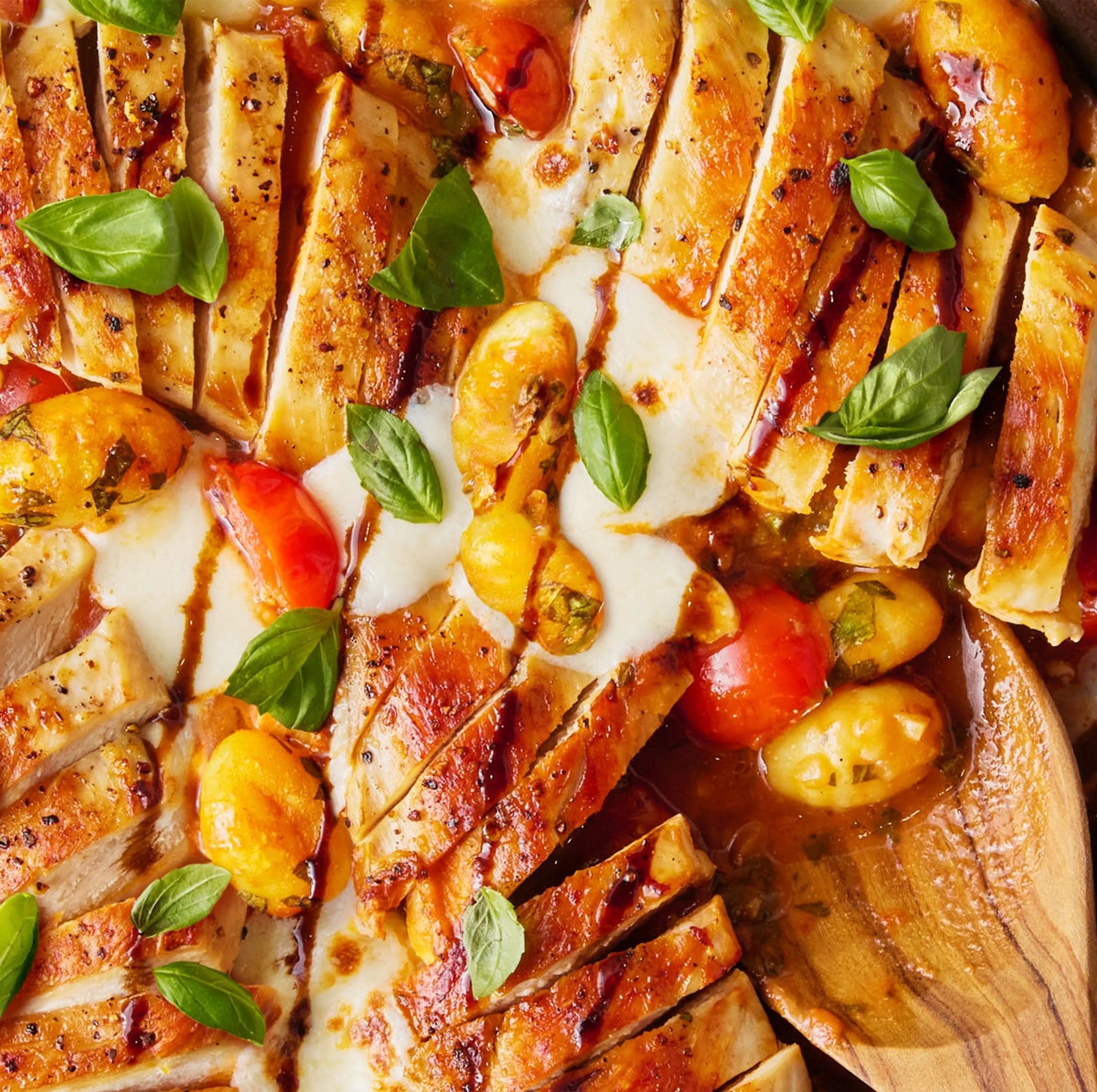 Caprese Chicken Gnocchi Skillet