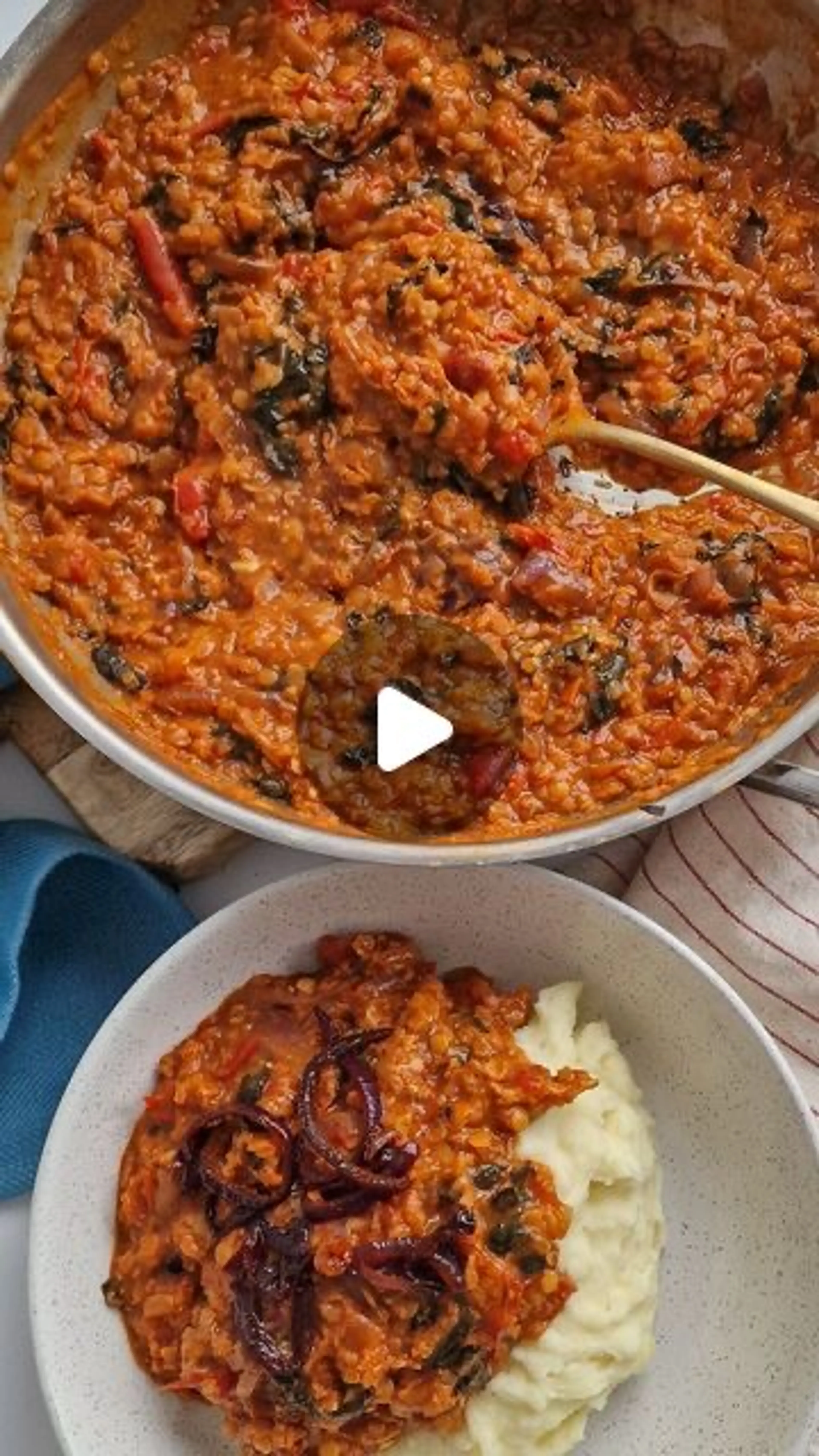 Lentil, Bacon & Red Onion Stew