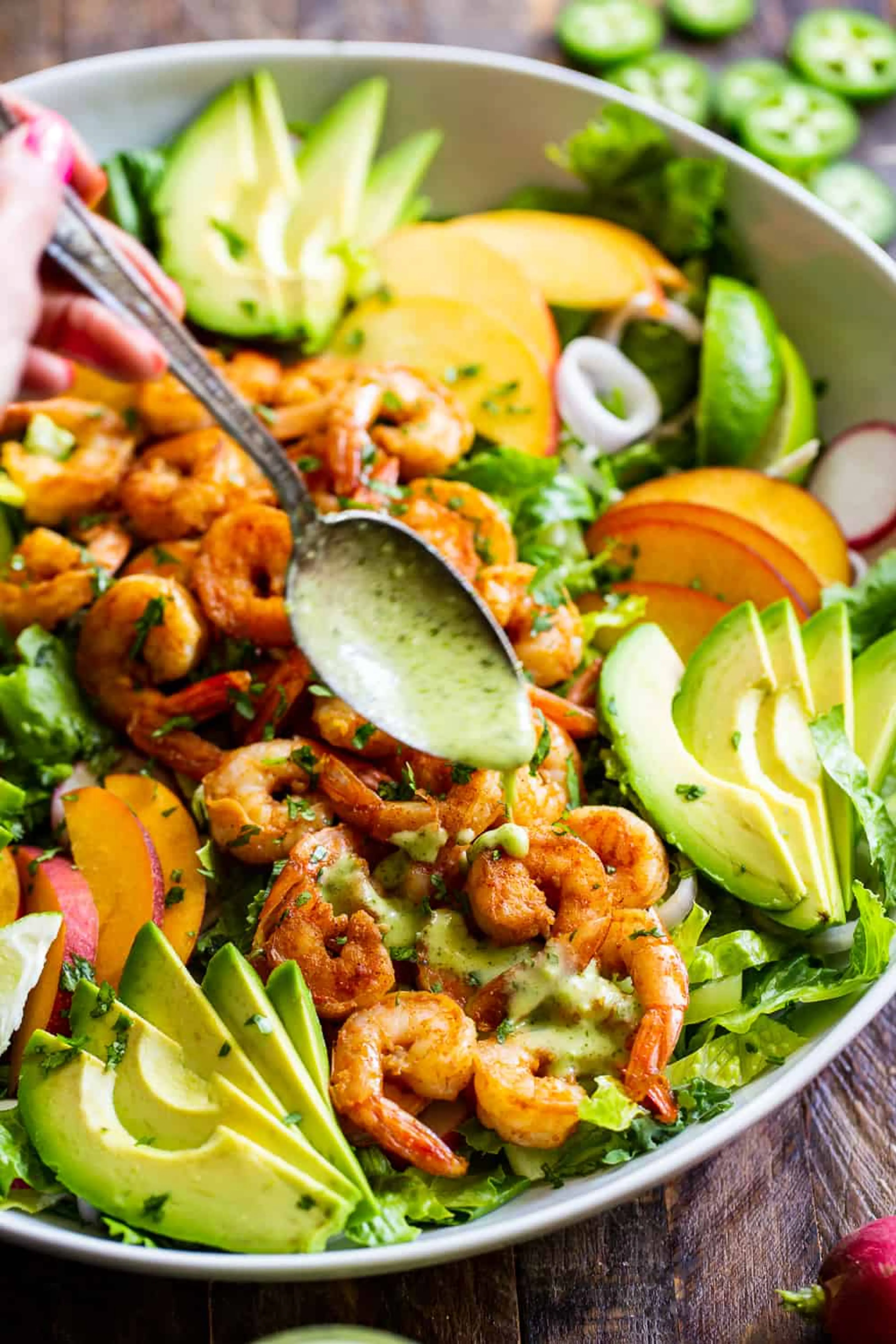 Chipotle Lime Shrimp Salad with Cilantro Vinaigrette