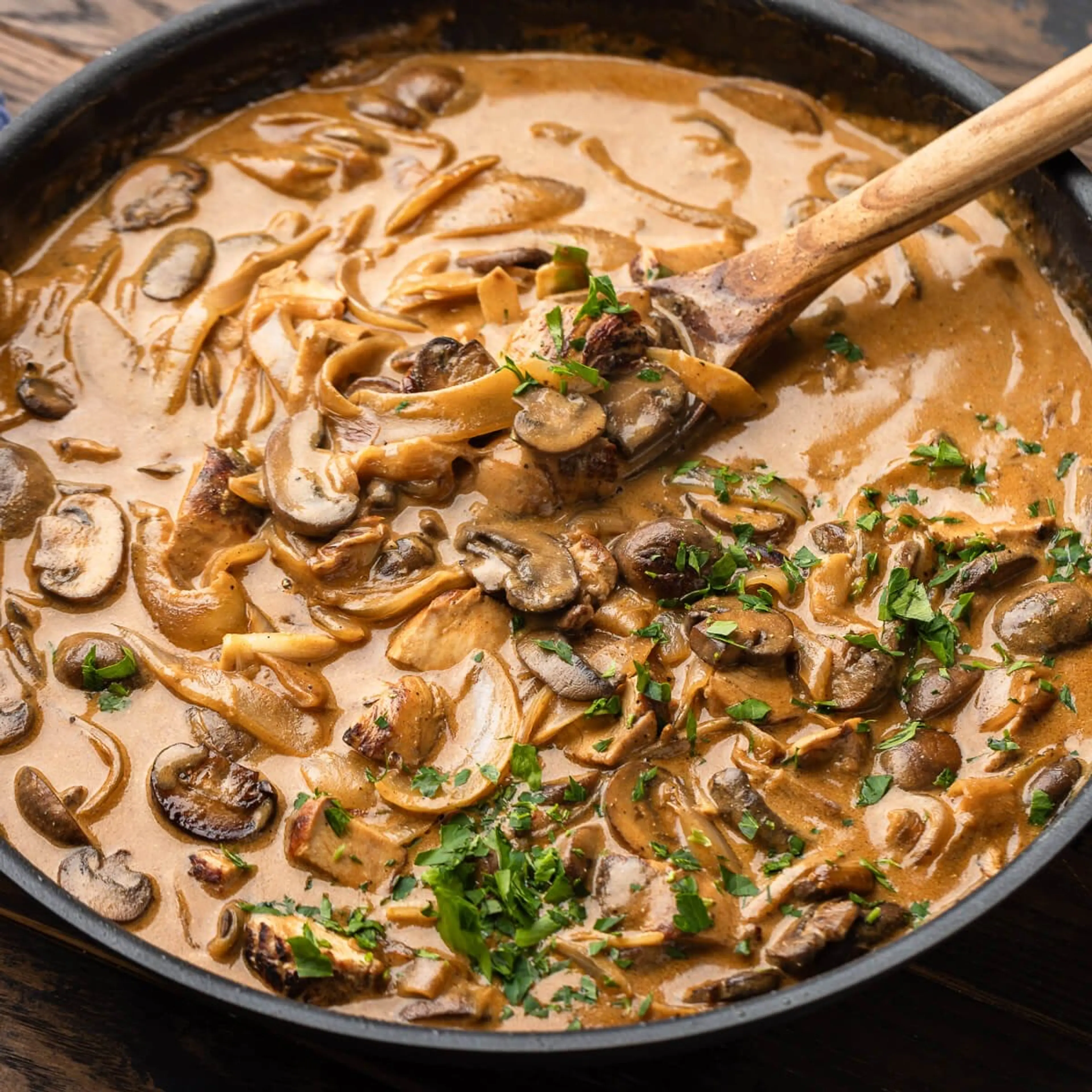 Creamy Chicken Stroganoff