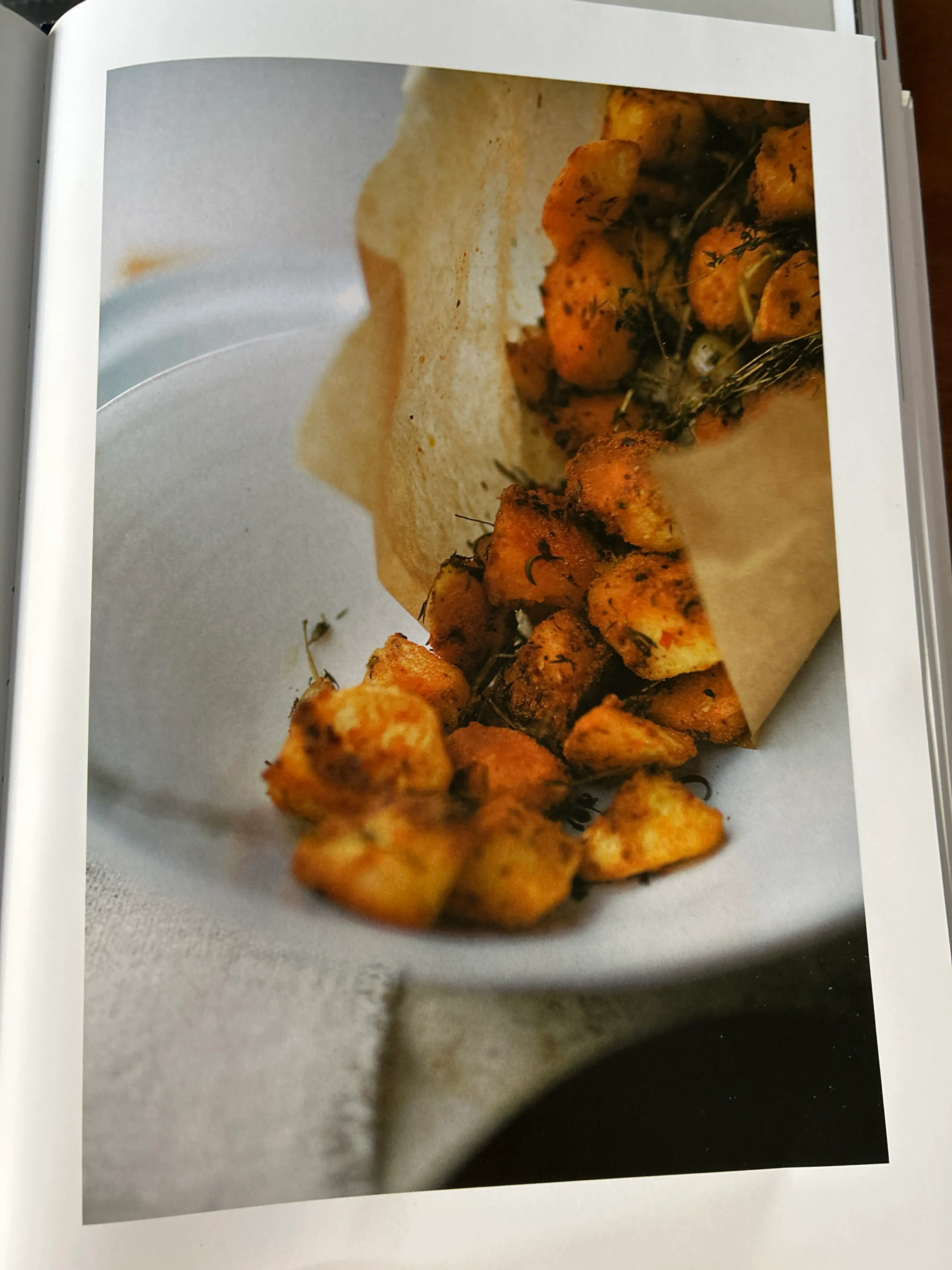 Harissa and confit garlic roasted potatoes