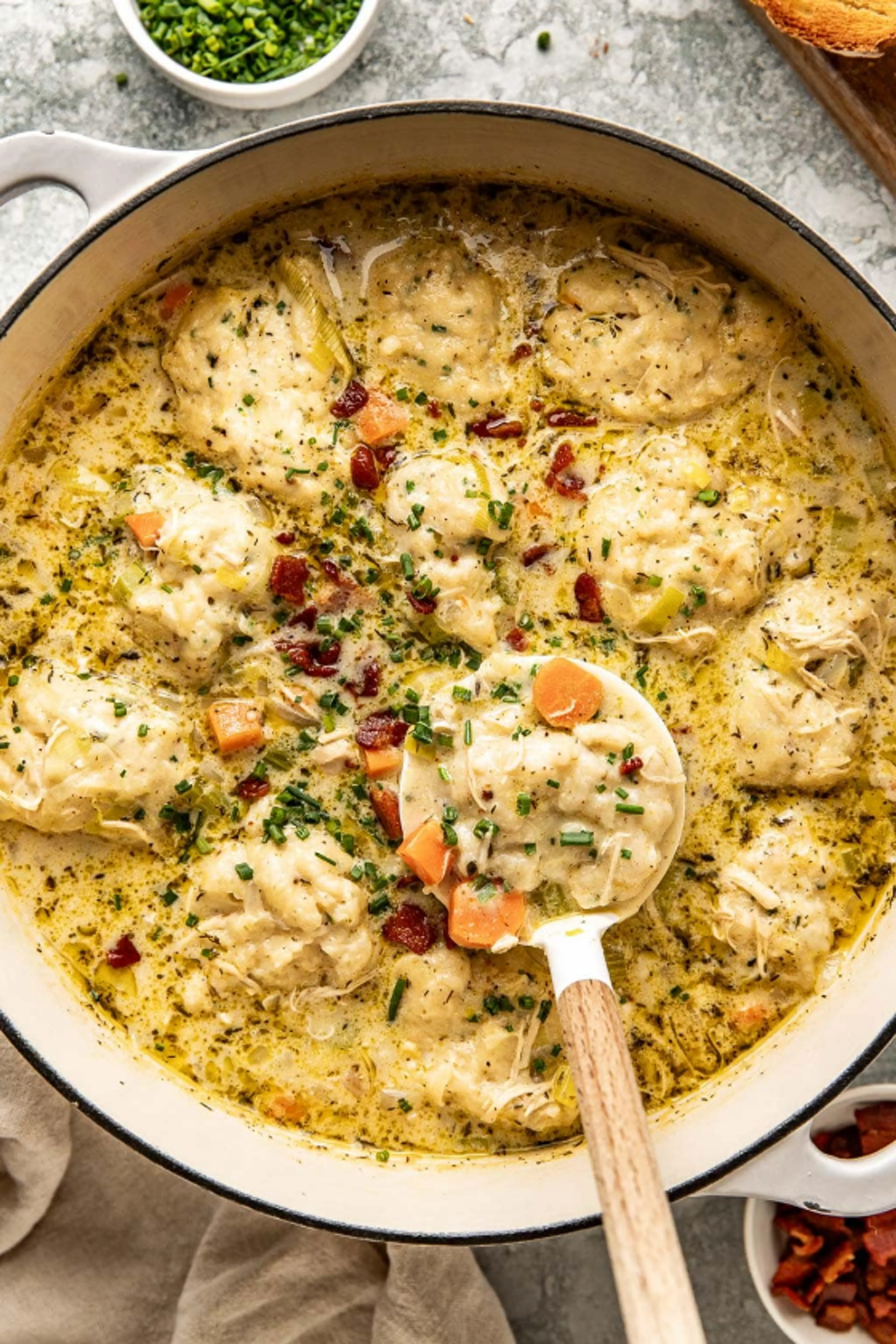 One-Pot Creamy Chicken and Dumpling Soup Recipe