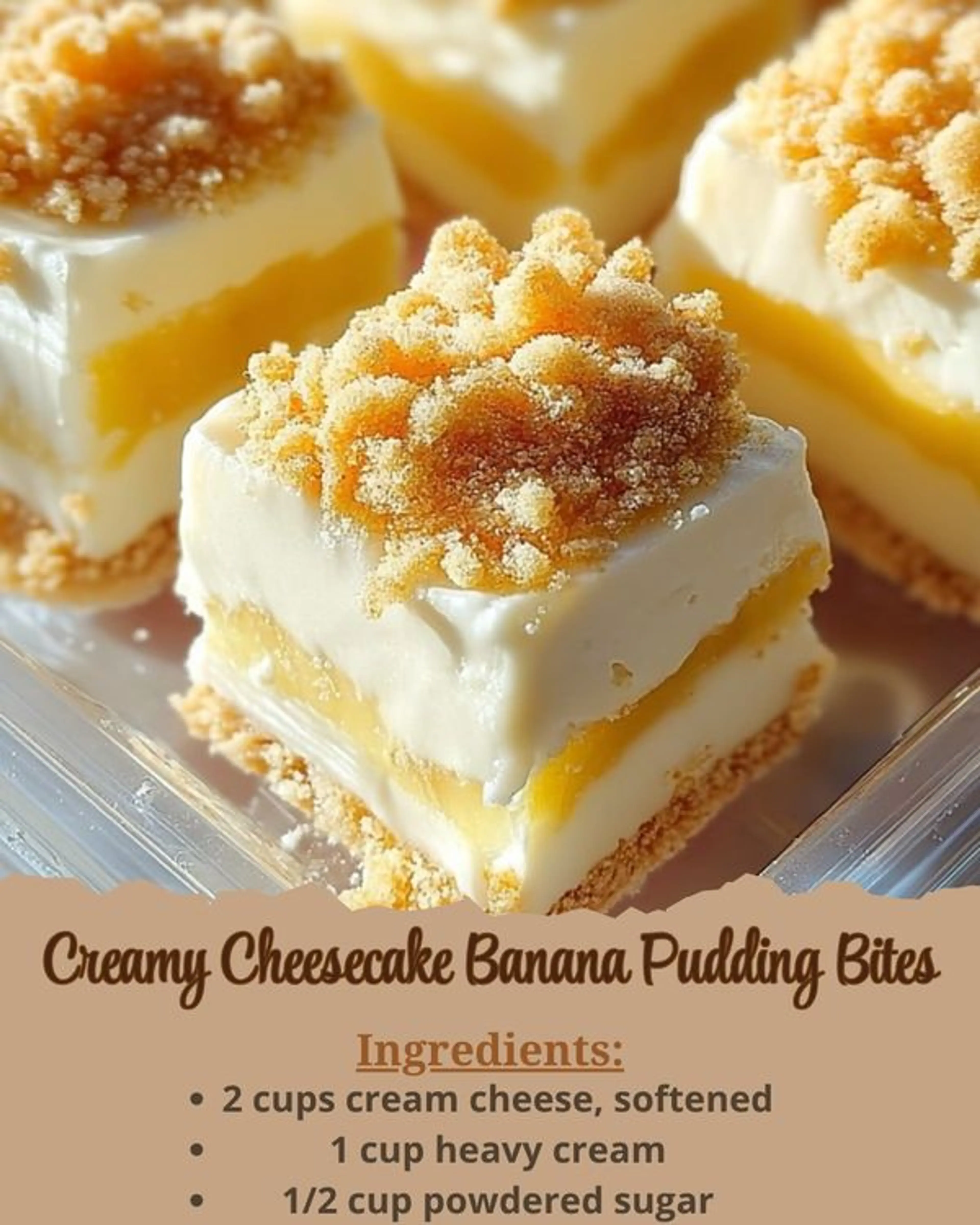 Creamy Cheesecake Banana Pudding Bites