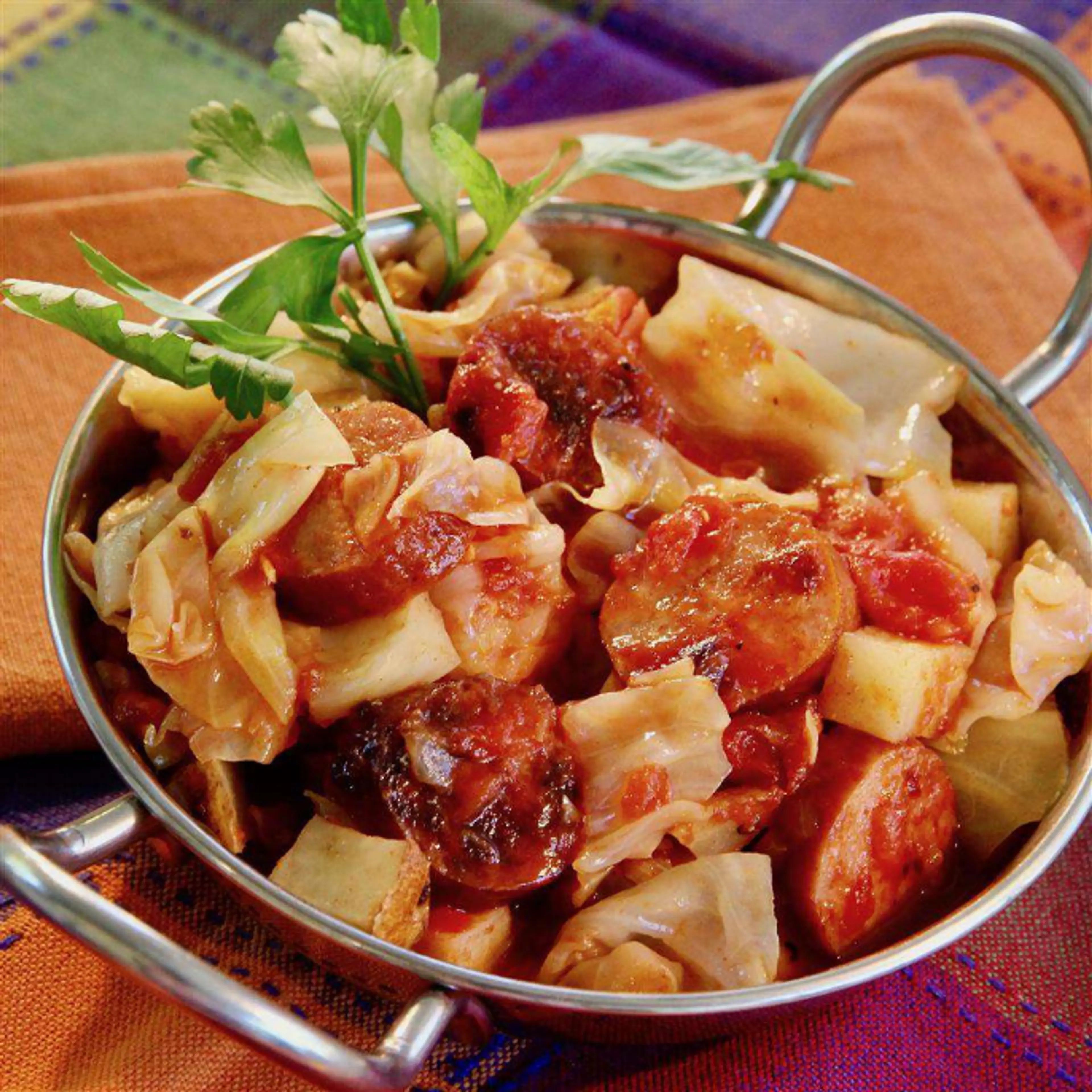 Kielbasa Cabbage Skillet for a Crowd