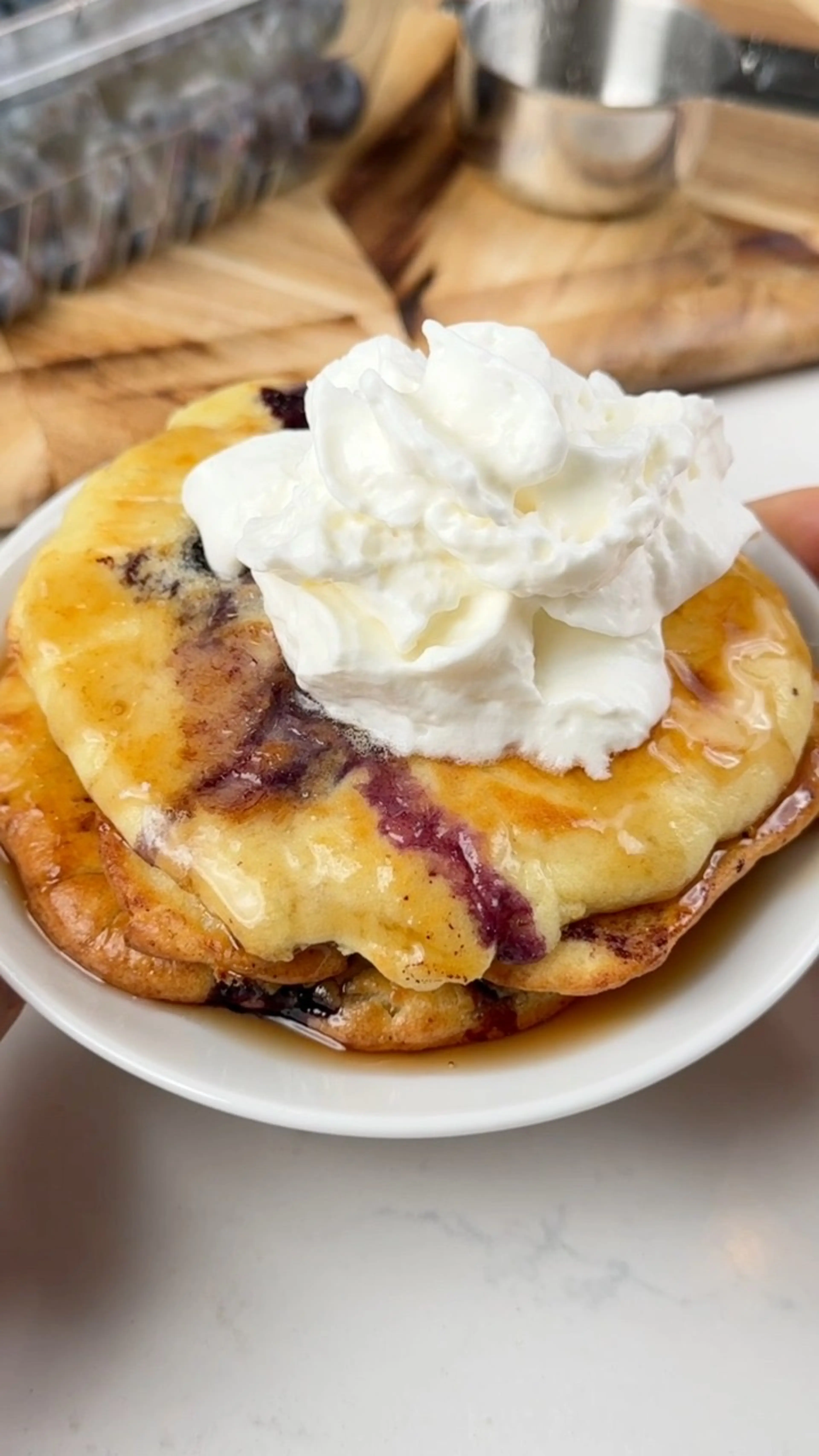 Blueberry Protein Pancakes