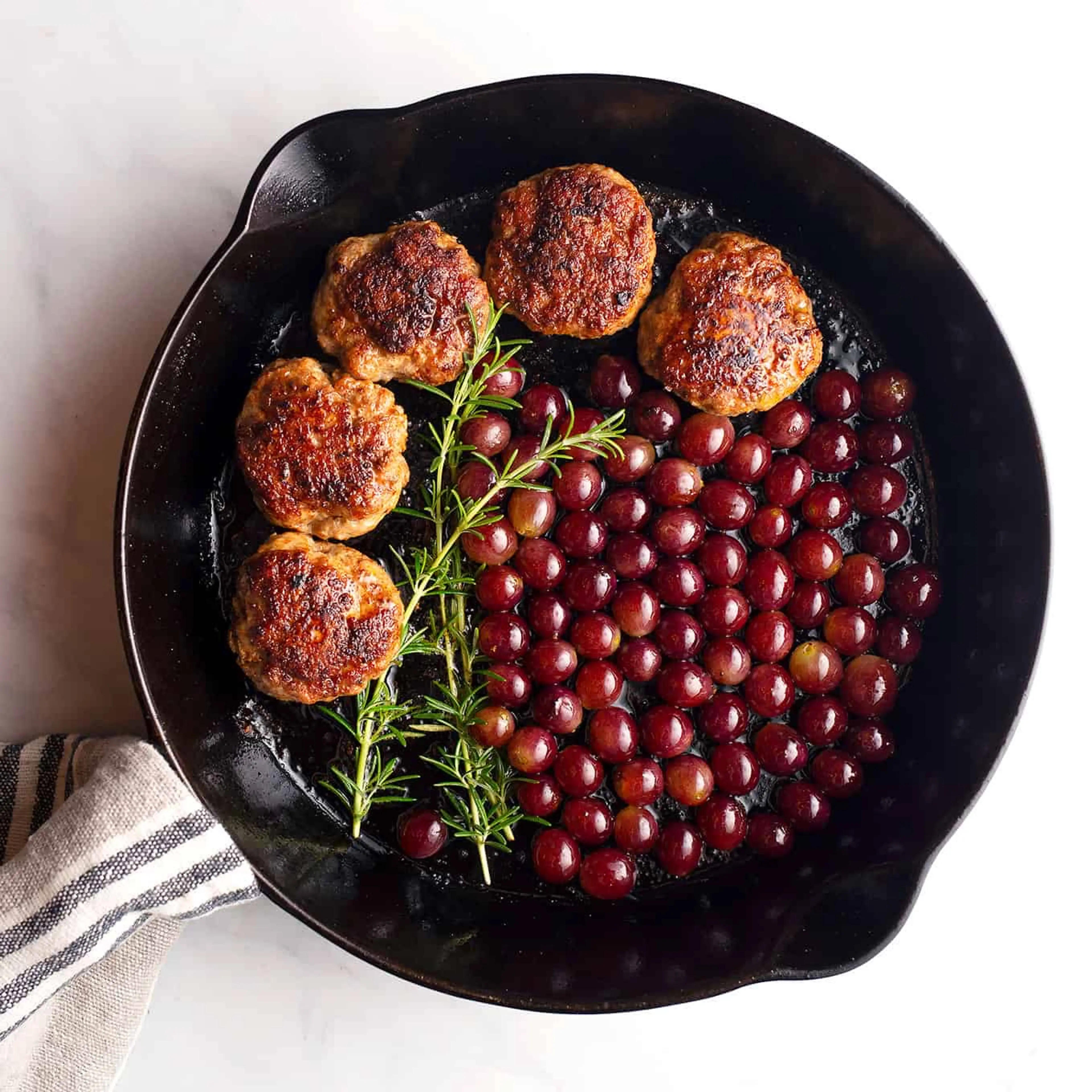 Italian Sausage with Grapes & Herbs