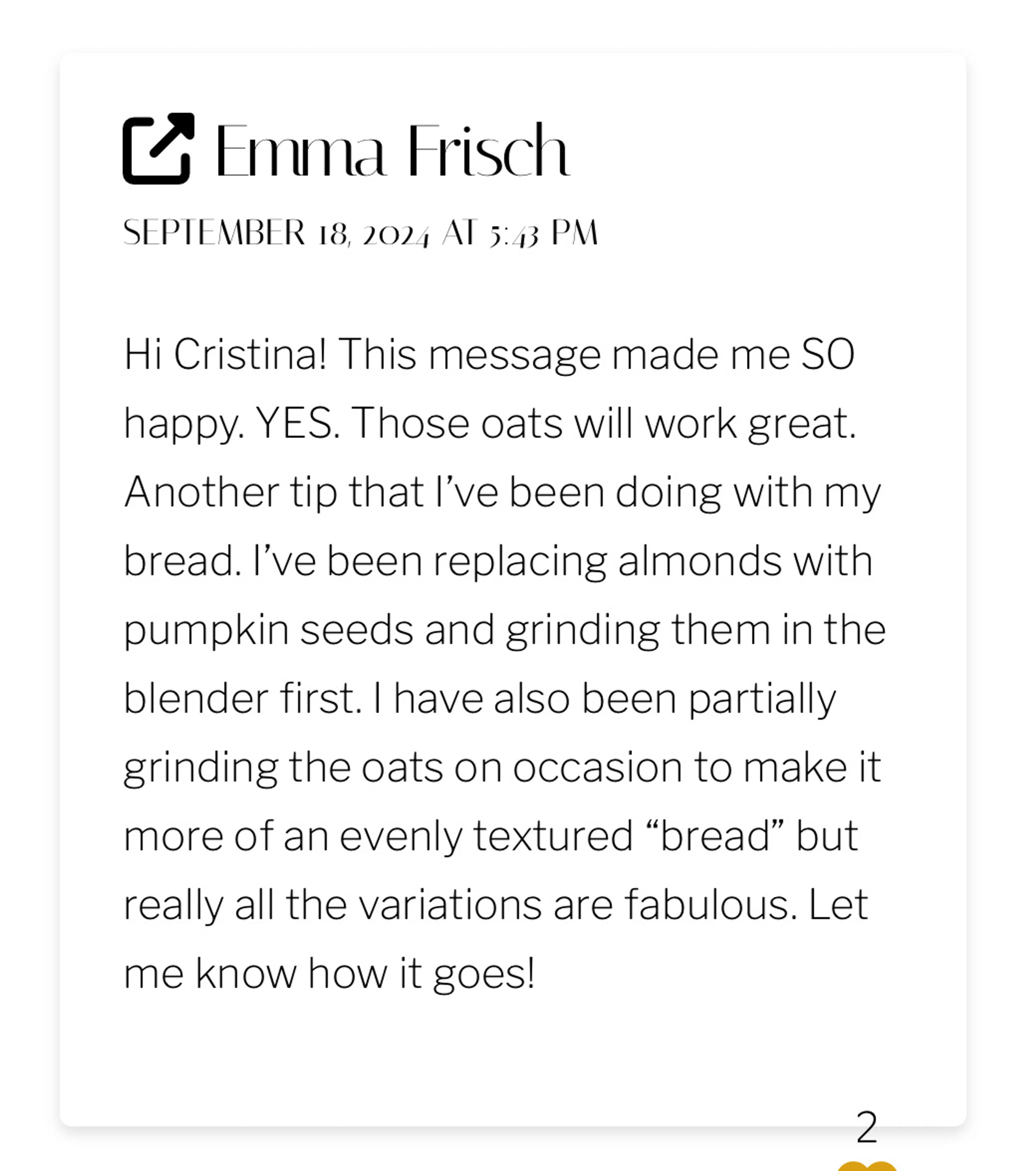 GF seed bread