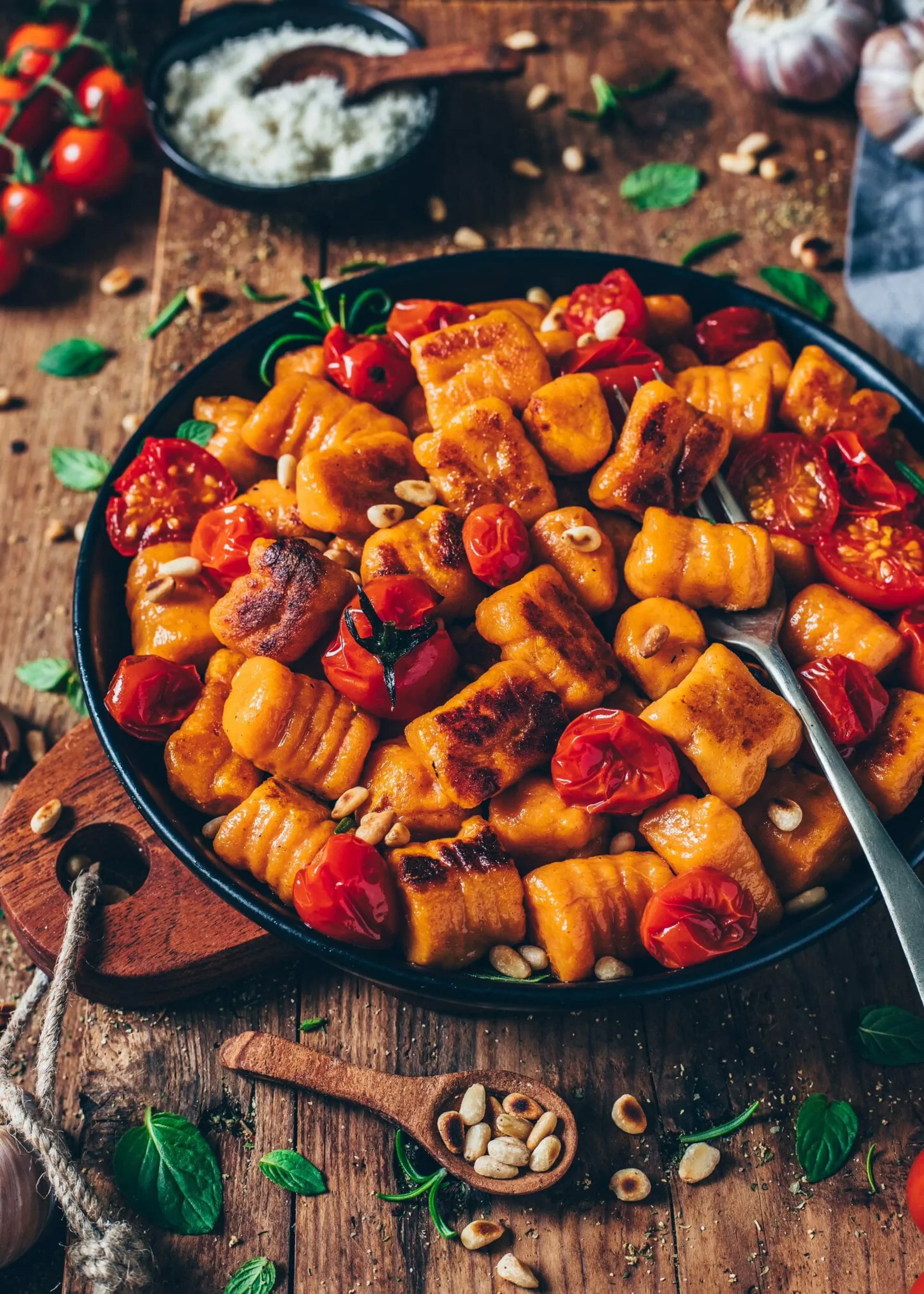 Vegane Süßkartoffel-Gnocchi (einfaches Rezept)
