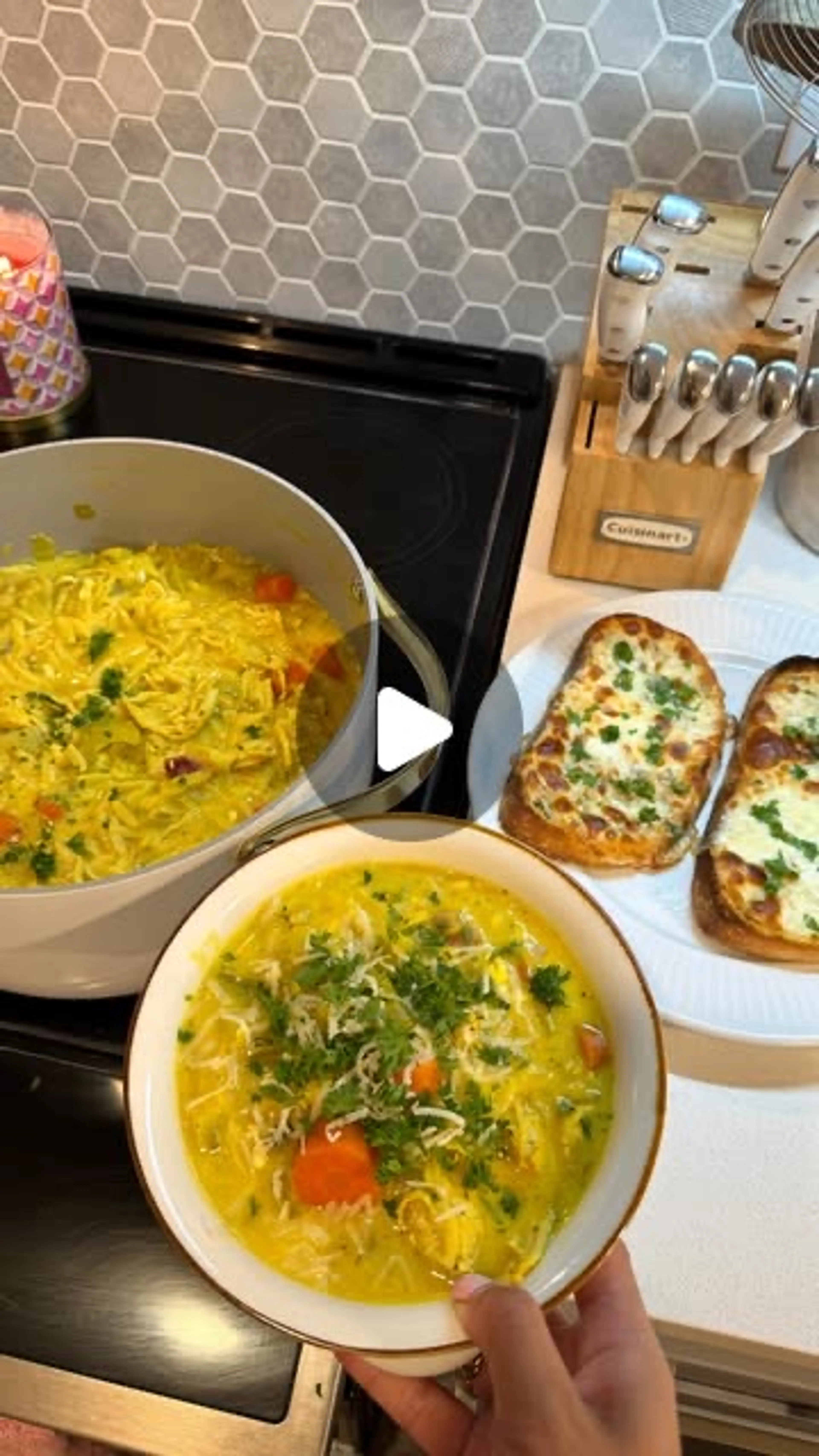 Lemon Chicken Orzo Soup