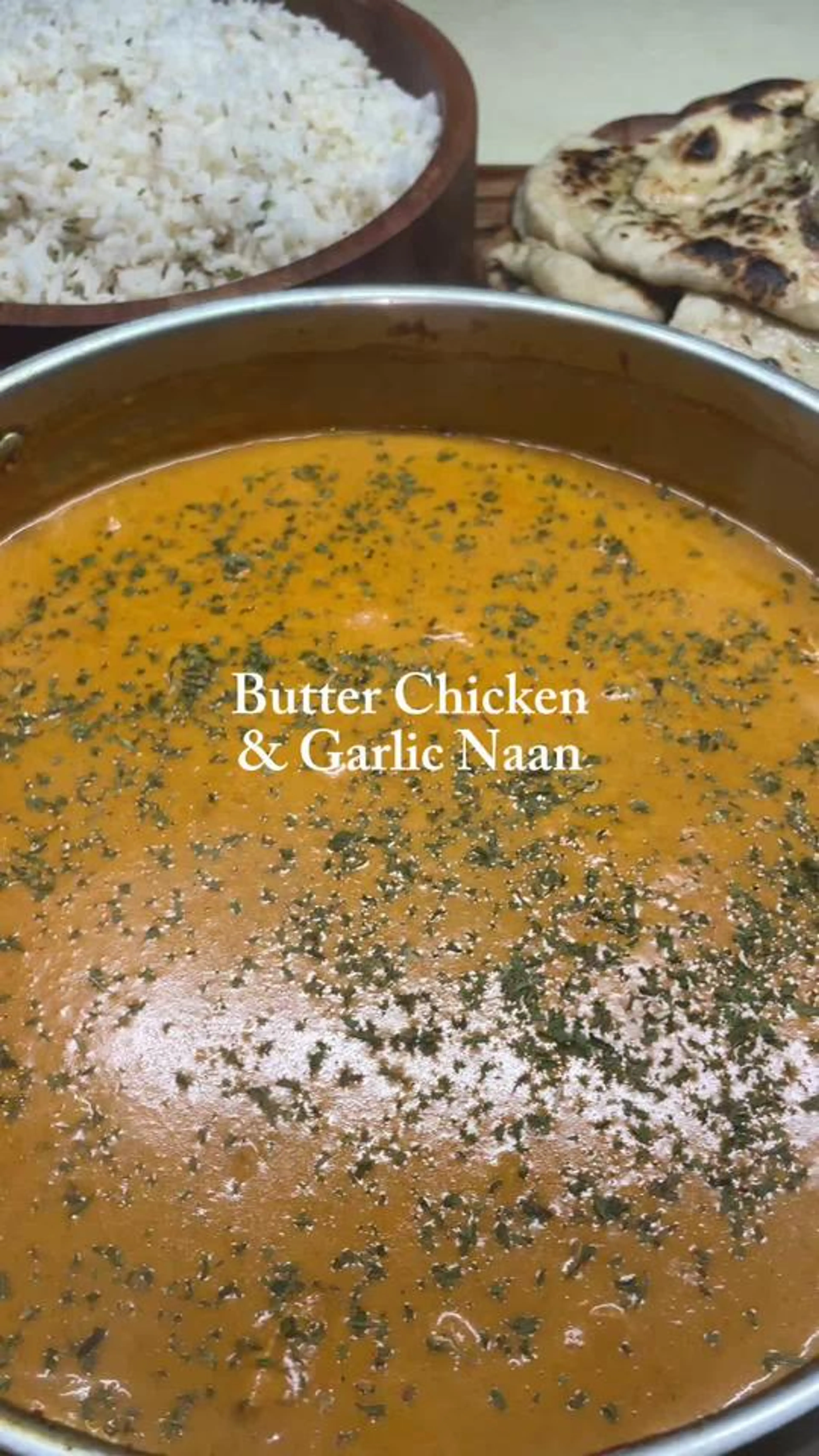 Butter Chicken and Garlic Naan