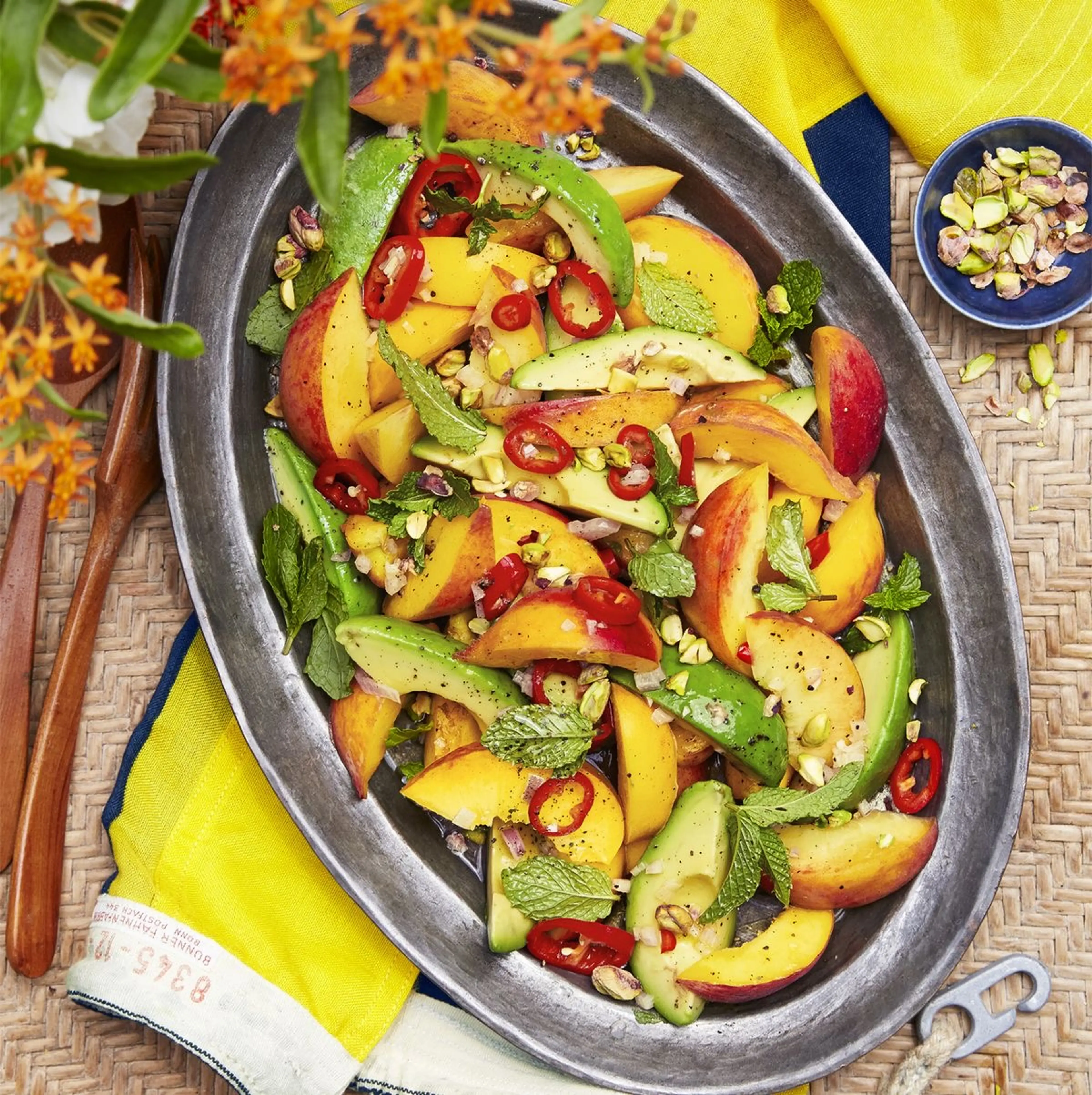 Spicy Peach and Avocado Salad
