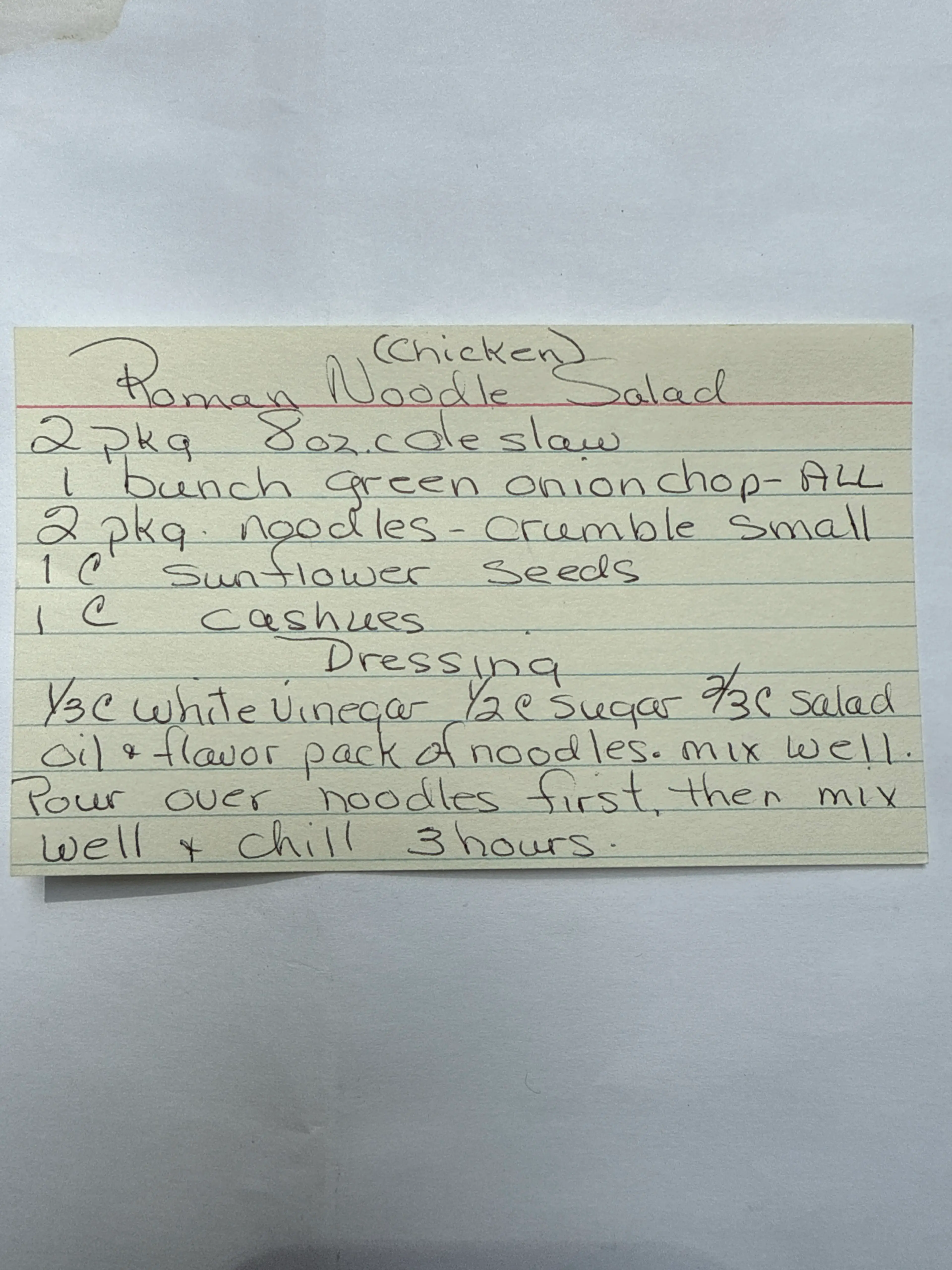Ramen Noodle Salad