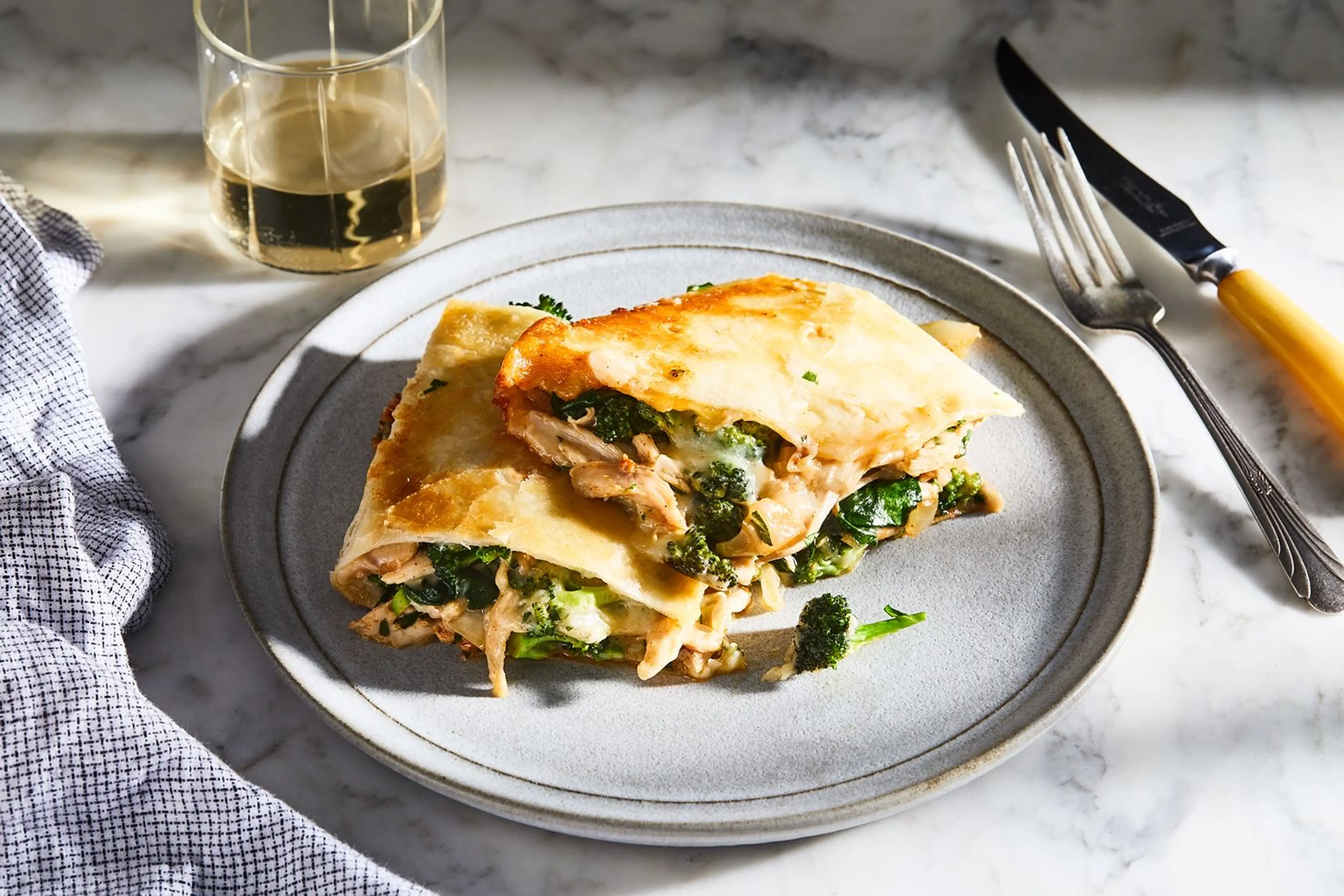Overstuffed Chicken & Broccoli Quesadillas