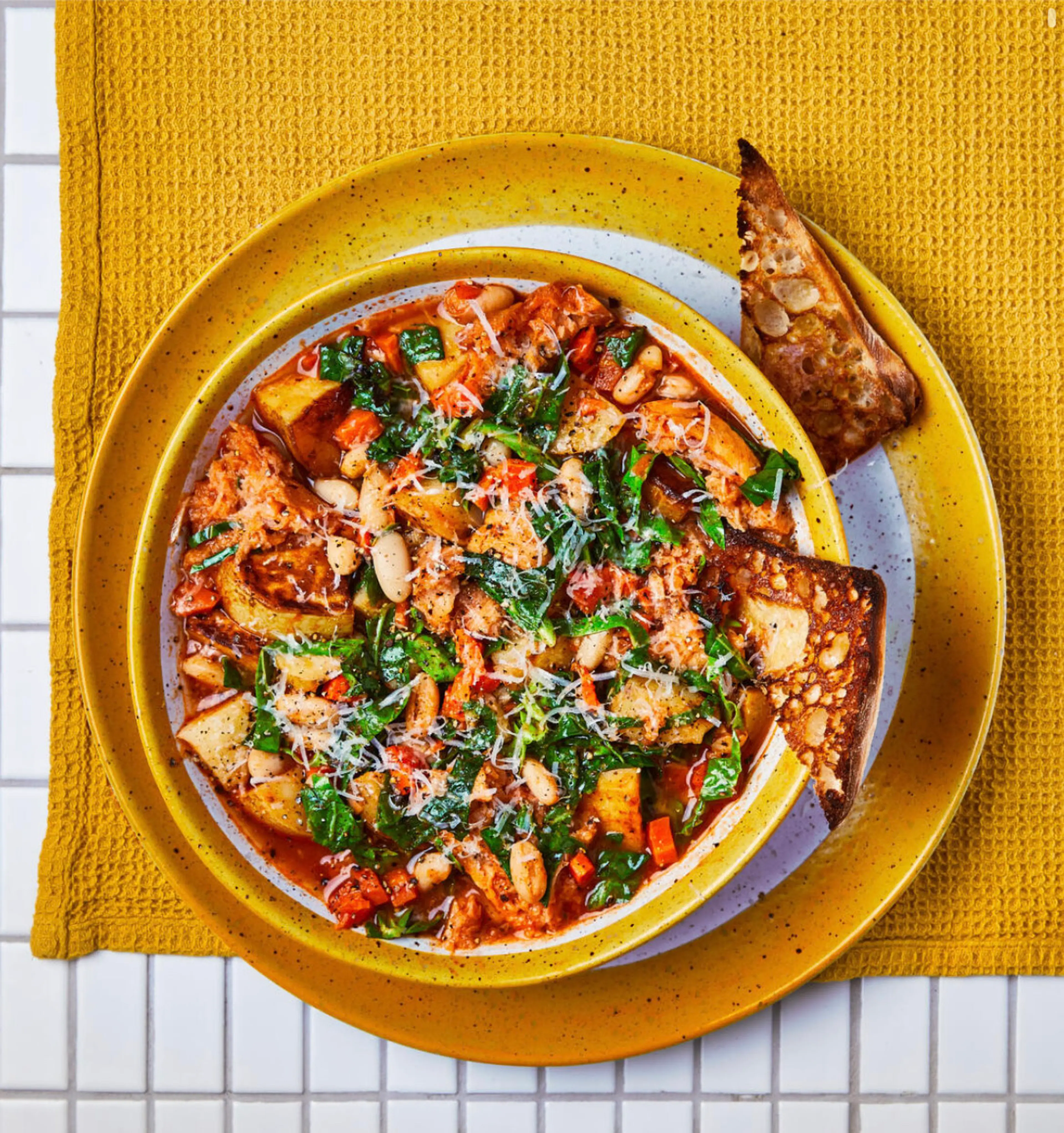 Italian-Style Bean, Tomato & Greens Stew