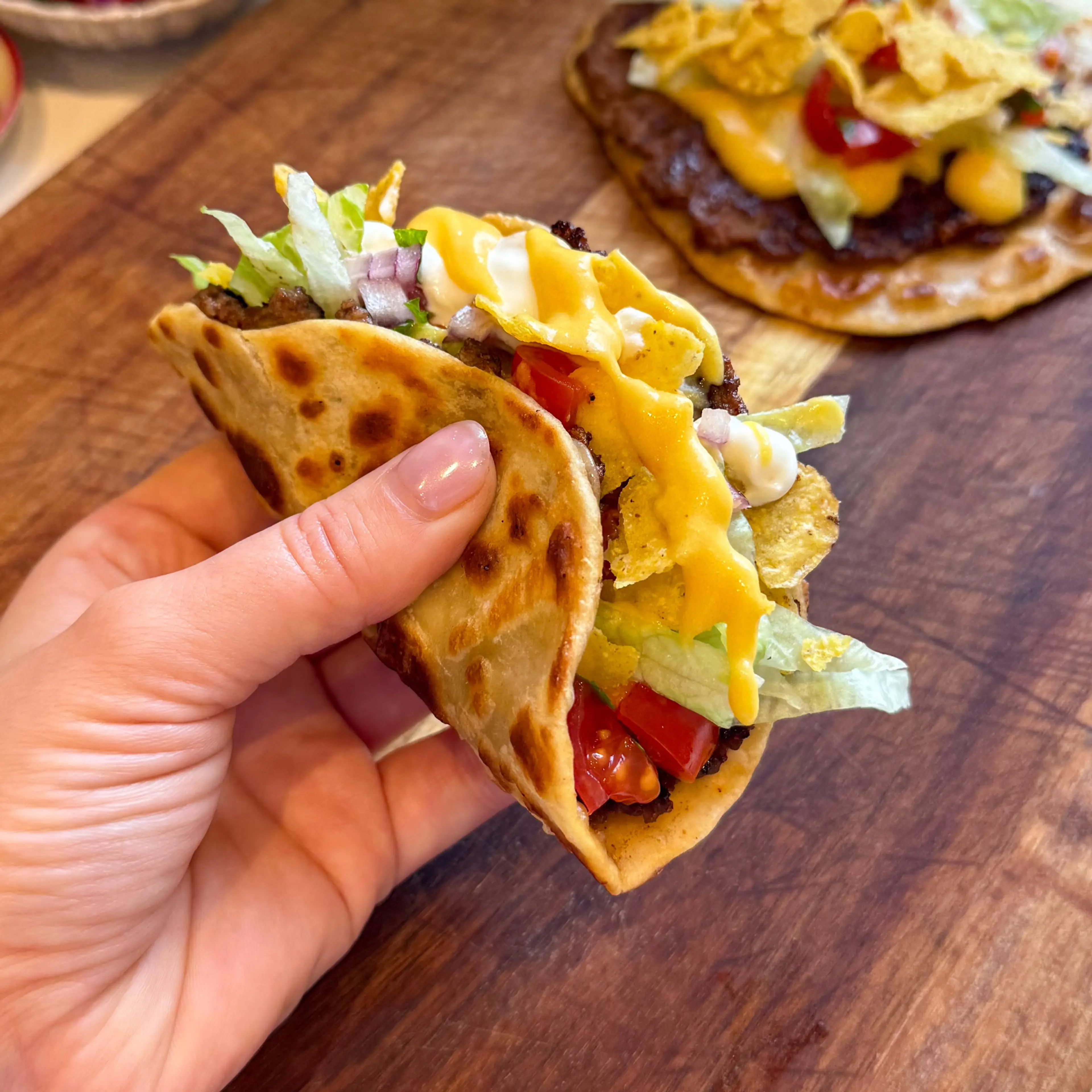 Loaded Nacho Smashed Tacos