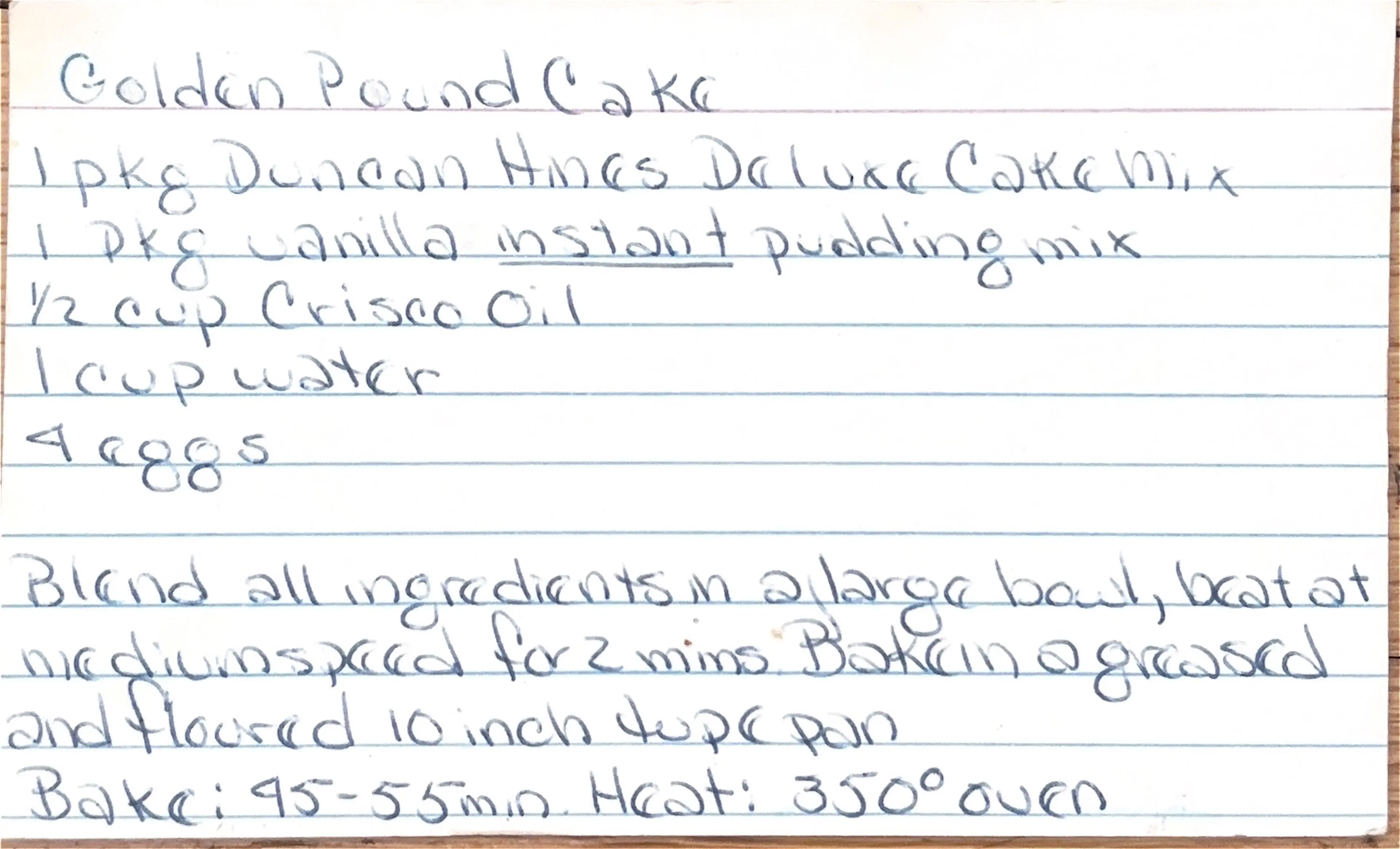 Golden Pound Cake