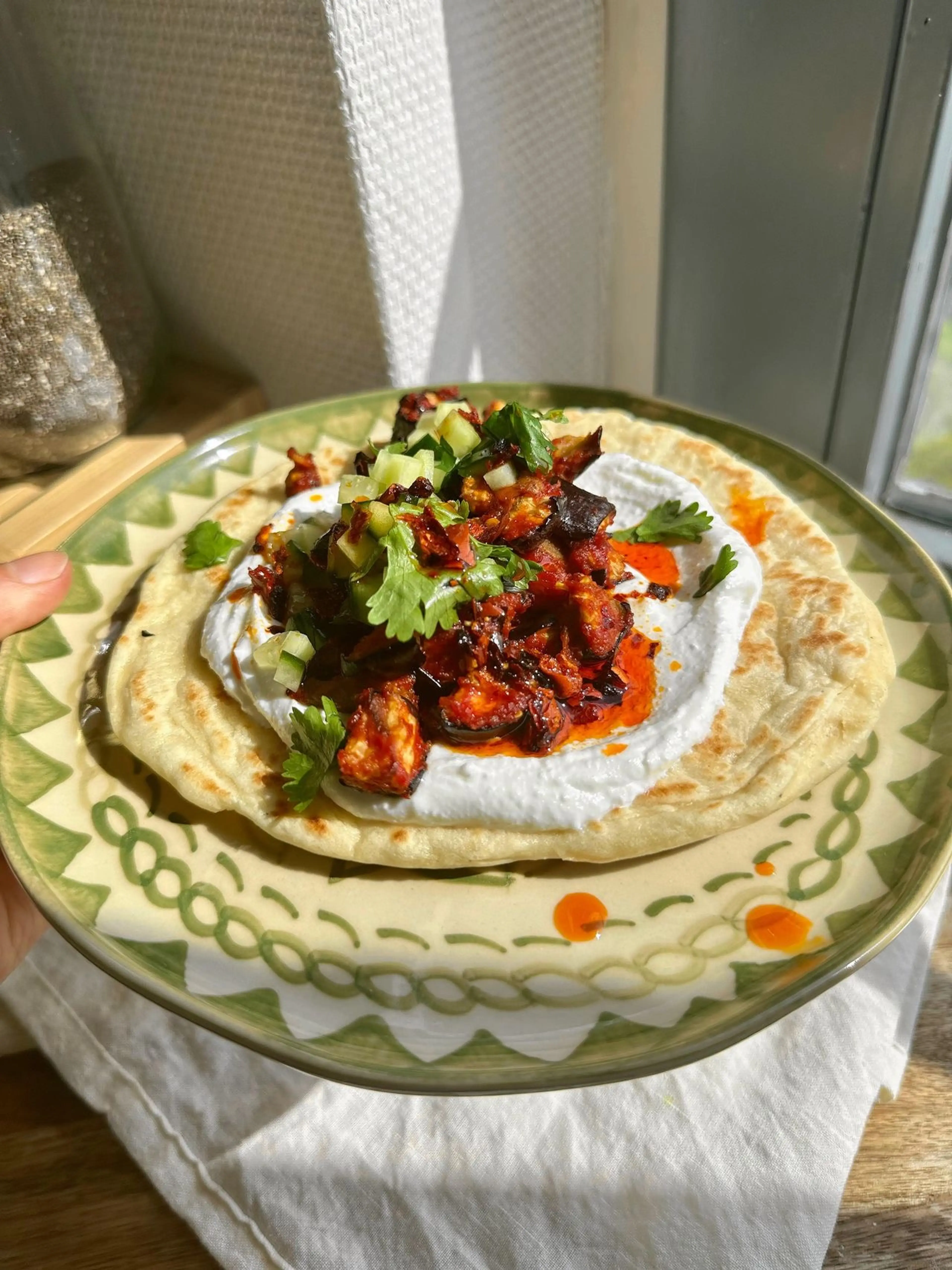 Pita Aubergine Whipped Feta