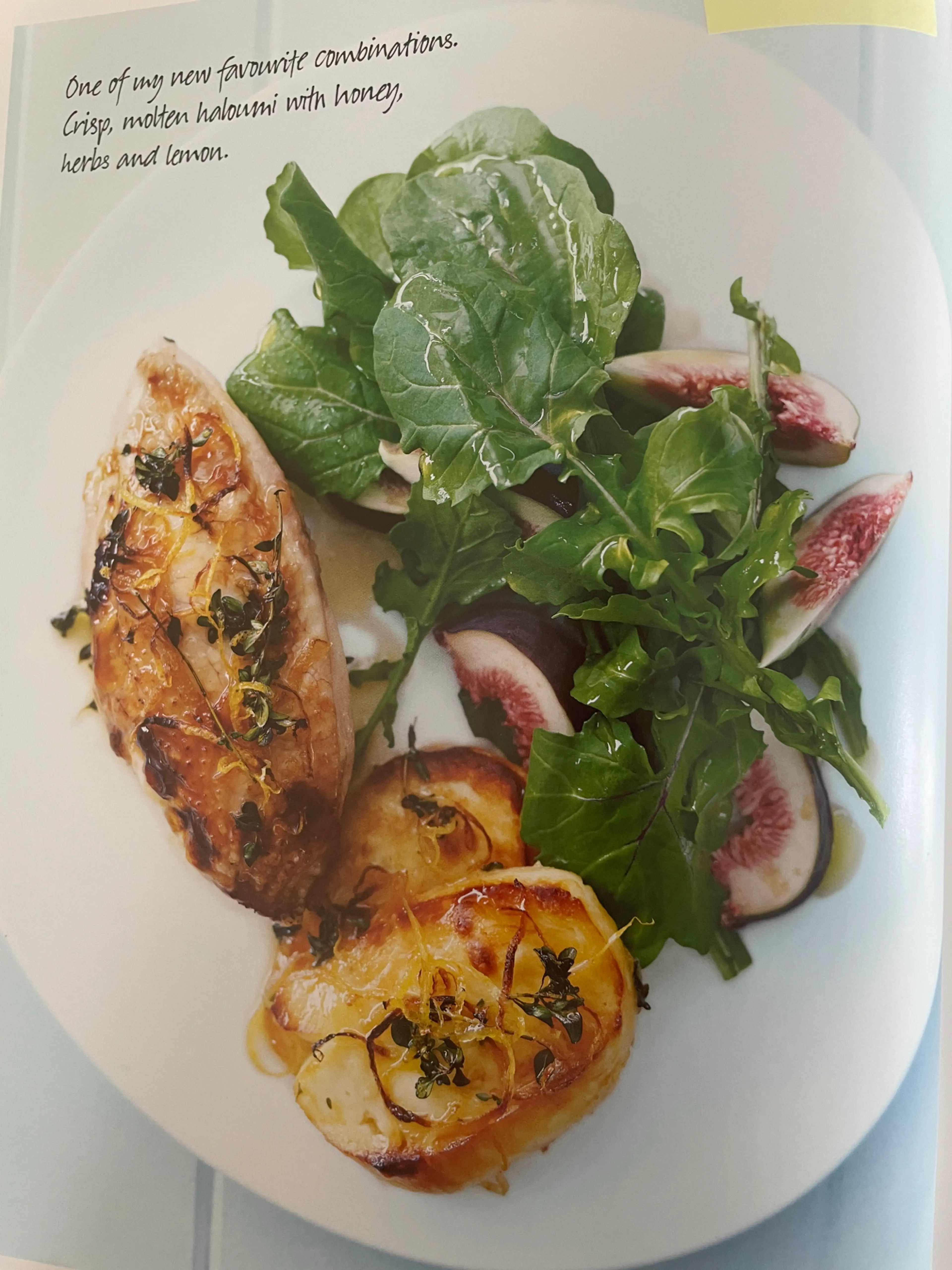 Chicken with haloumi and honey