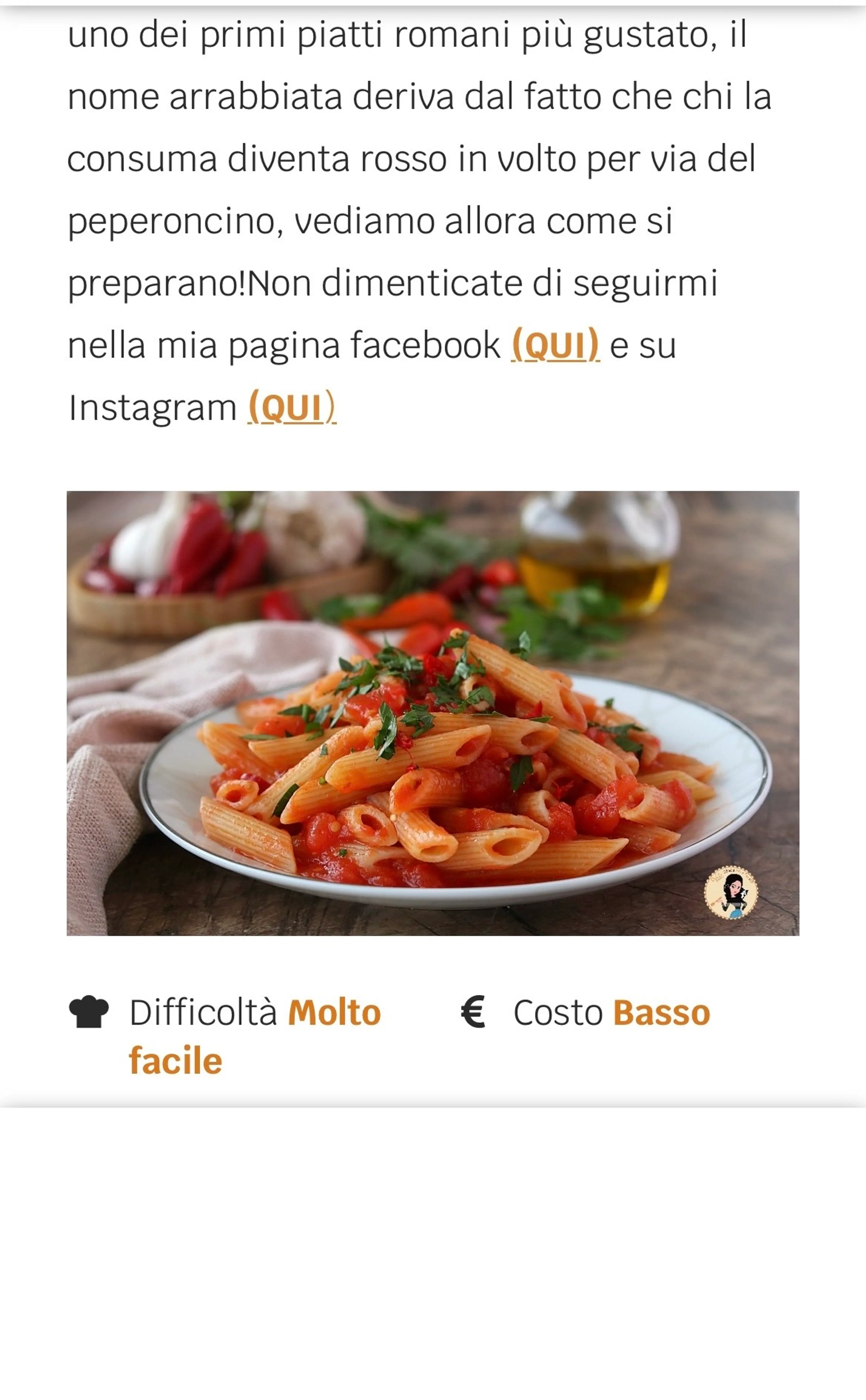 PENNE ALL ARRABBIATA