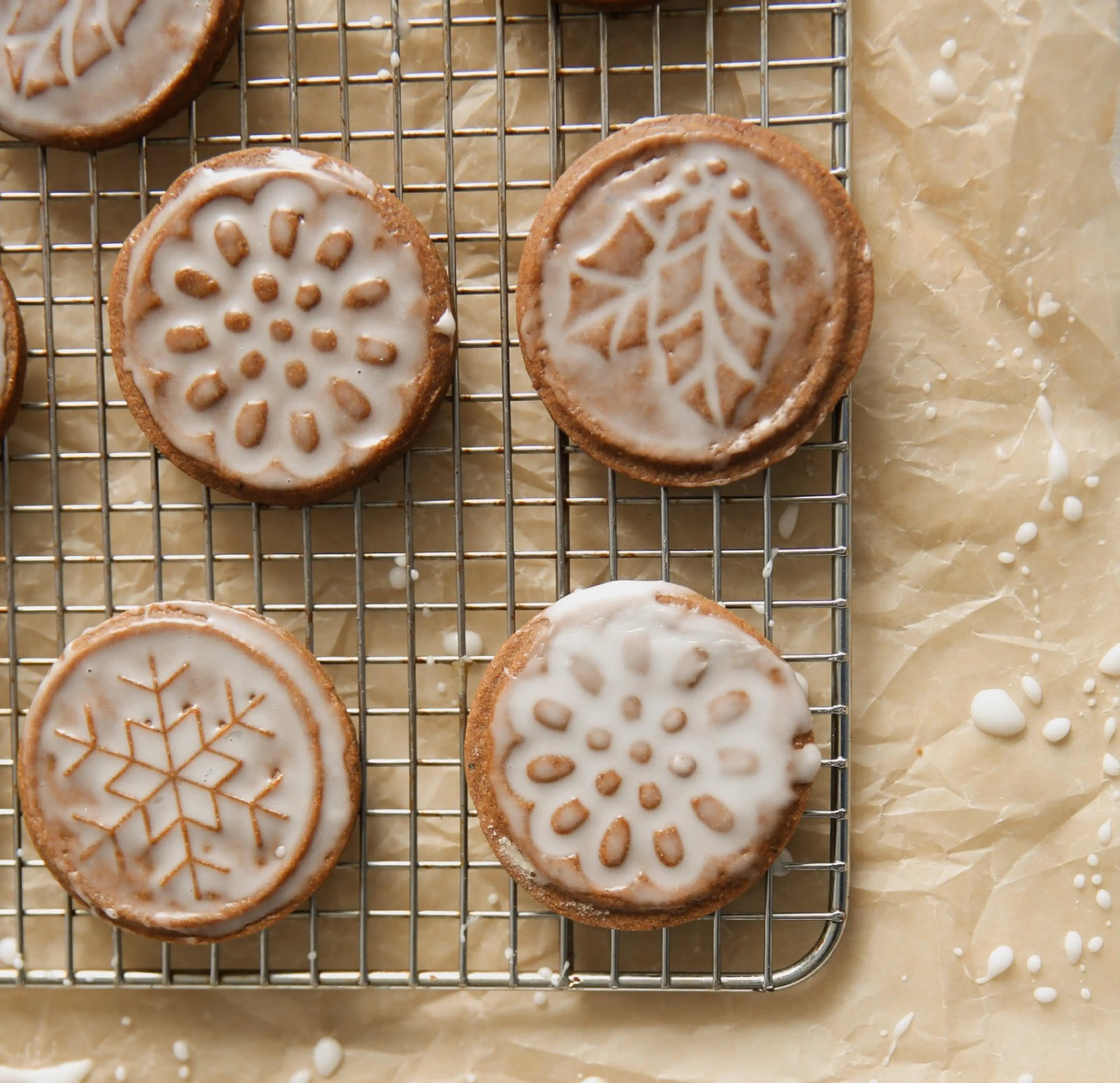 Soft Glazed Gingerbread Cookies