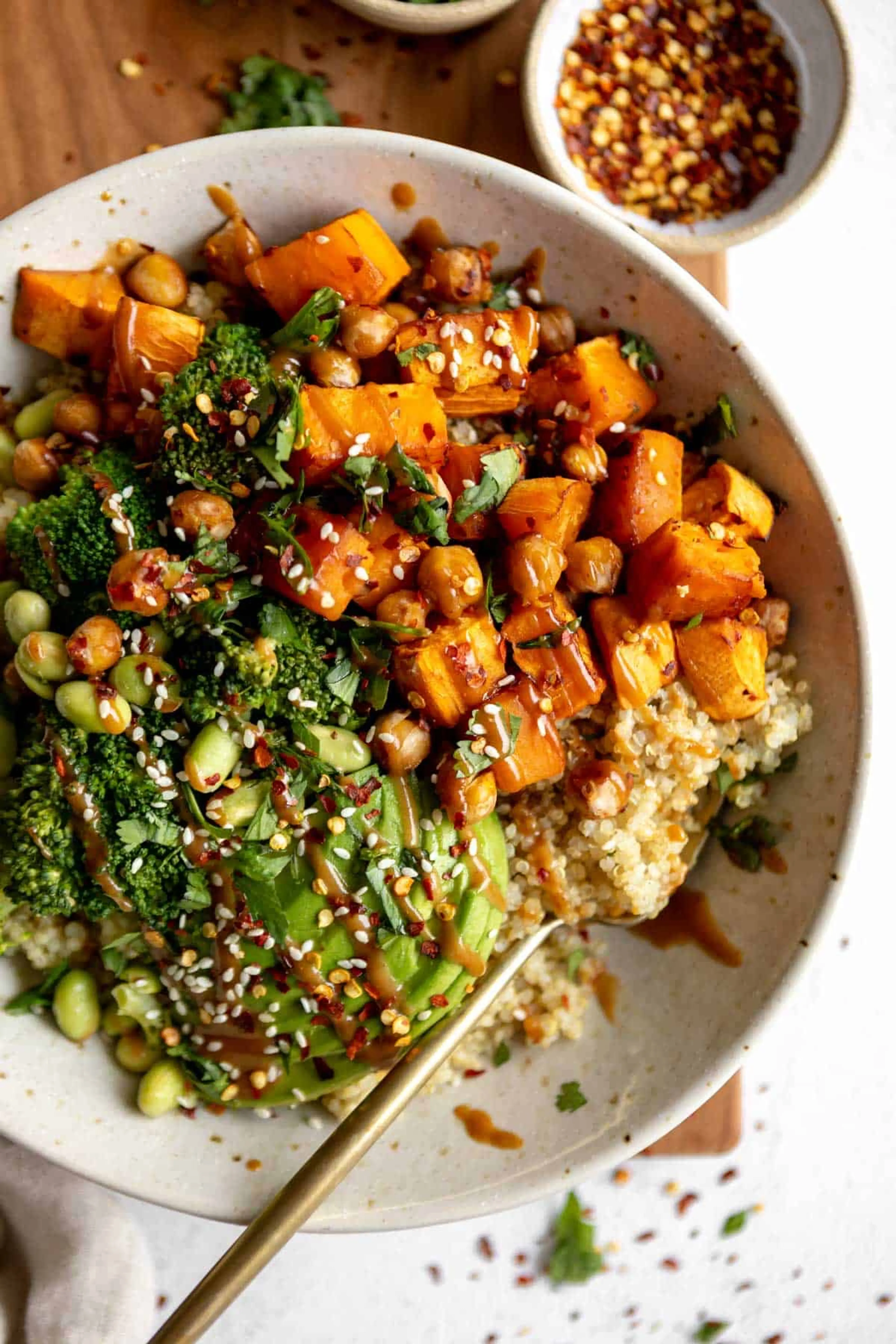 Thai Peanut Sweet Potato Buddha Bowl