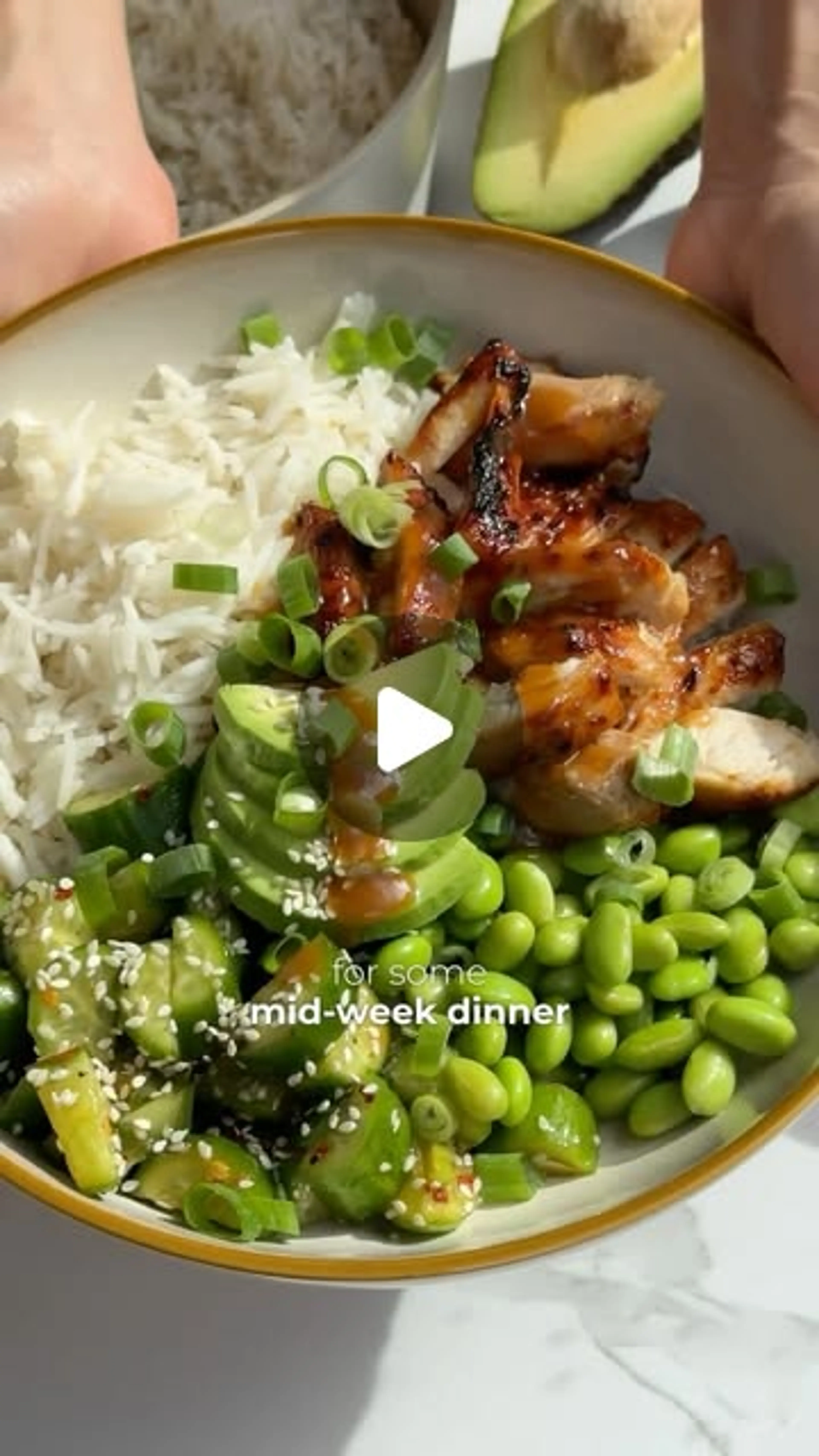 Air-fried Miso Chicken Nourish Bowl