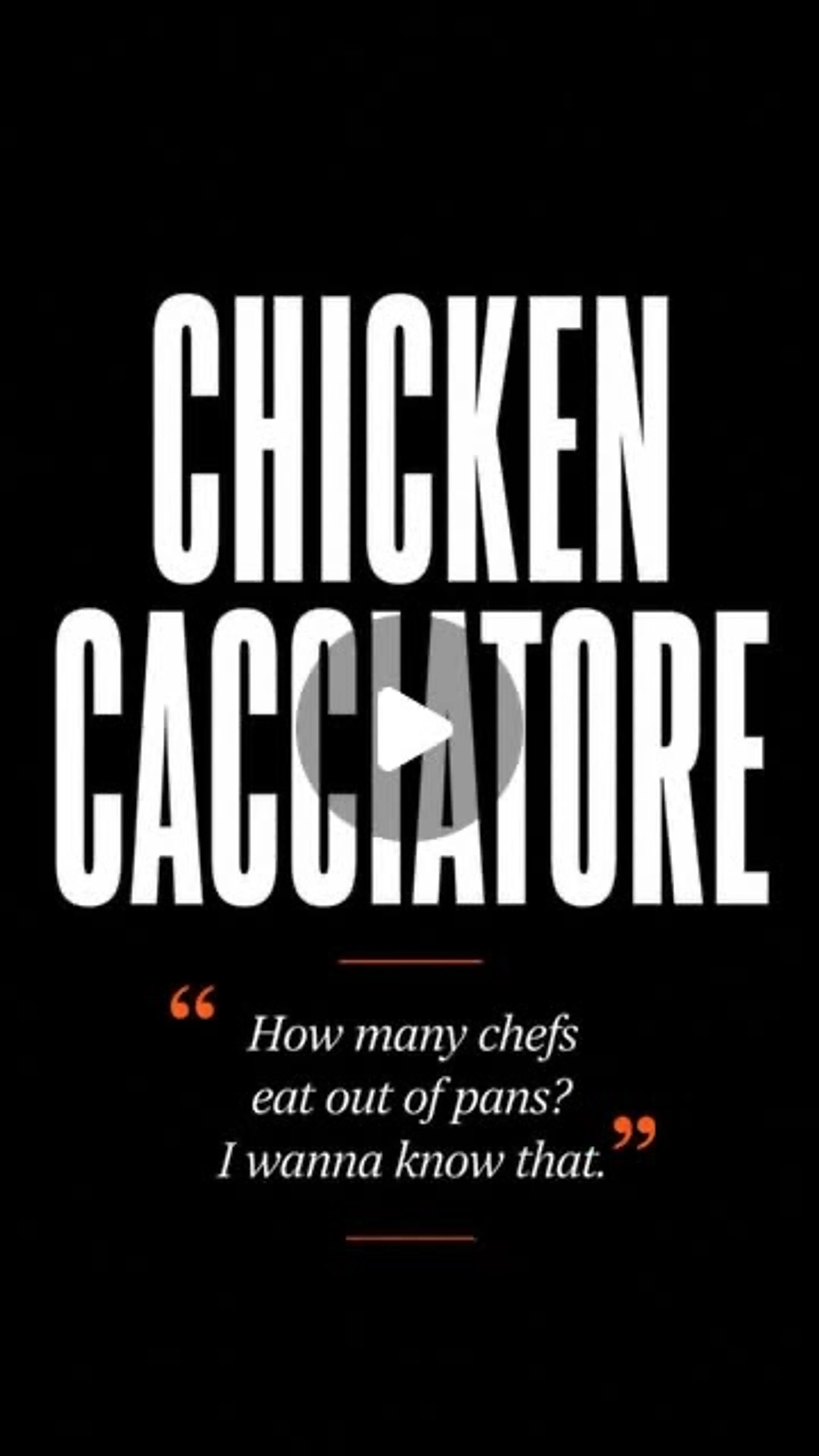 Chicken Cacciatore (one Pan Recipe