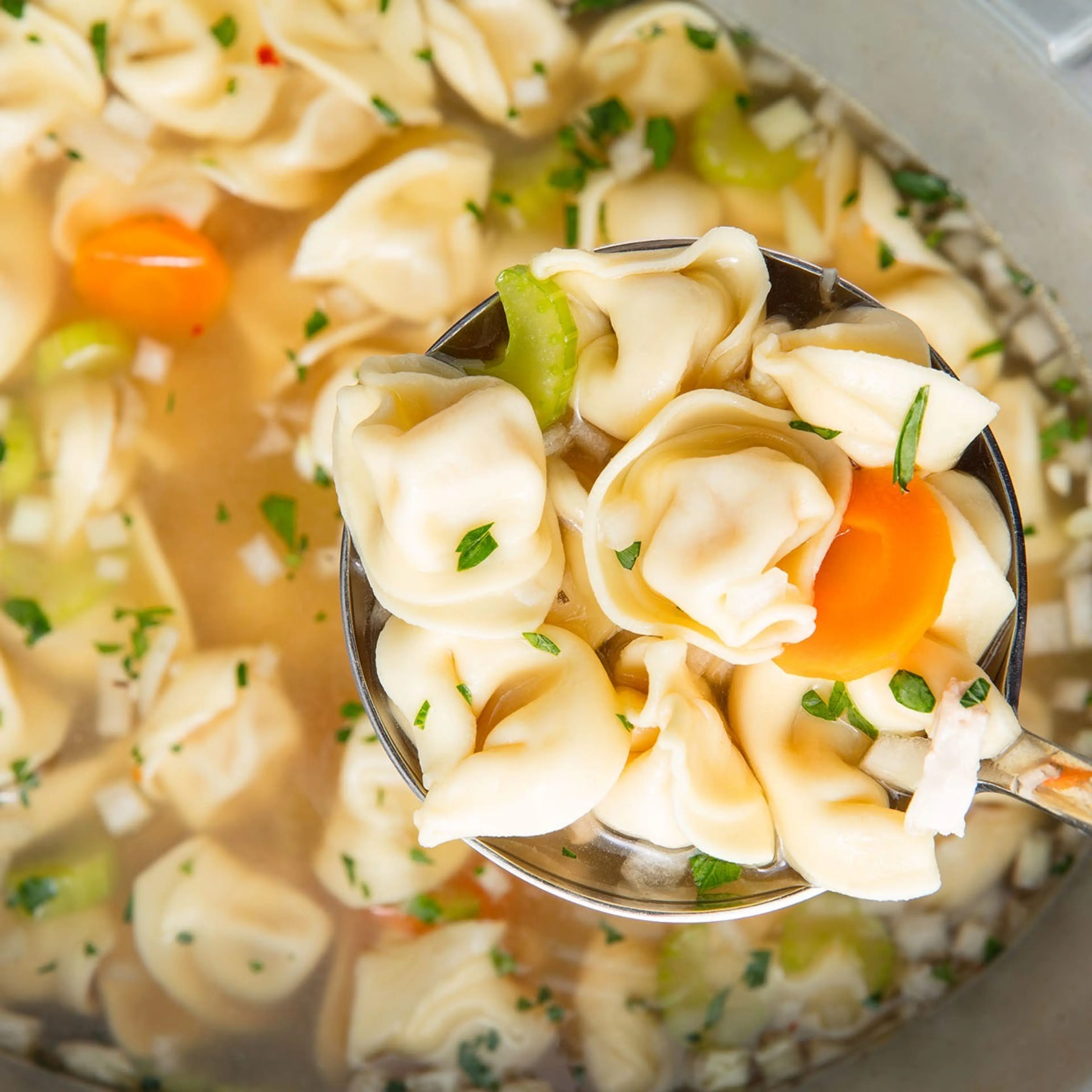 Slow-Cooker Chicken Tortellini Soup