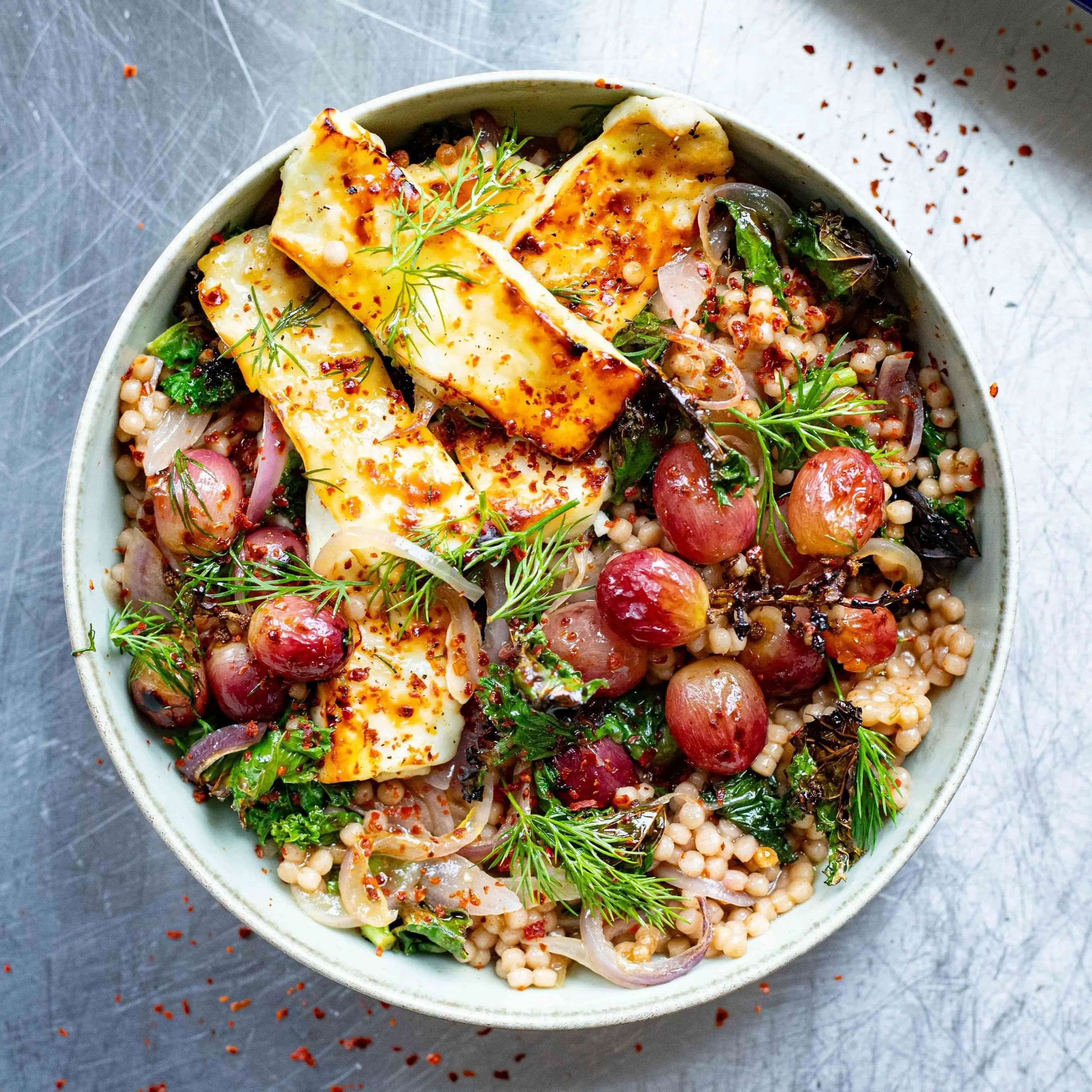 Halloumi & Roasted Grape Giant Couscous
