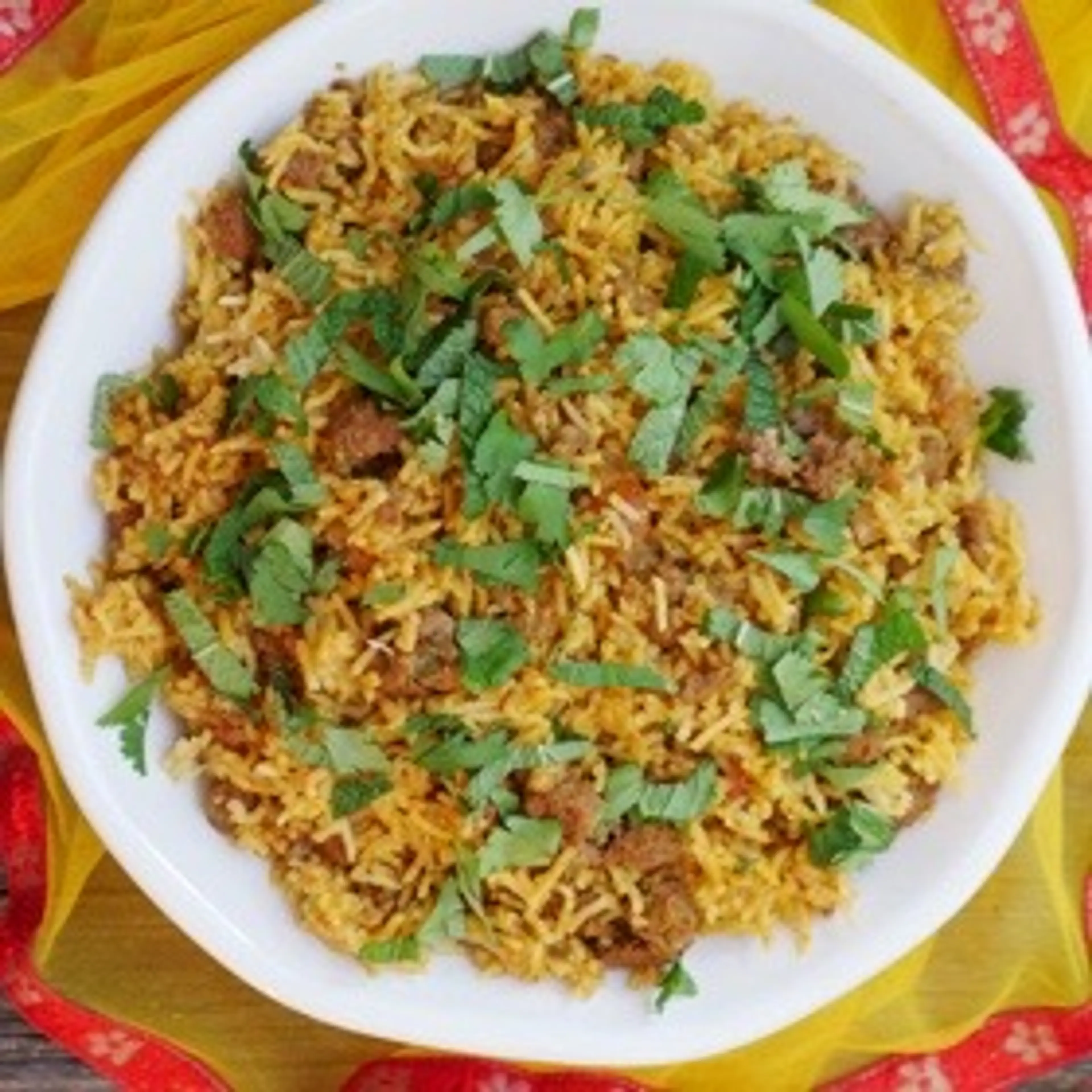 Instant Pot Keema Biryani (Spiced Ground Meat and Rice)