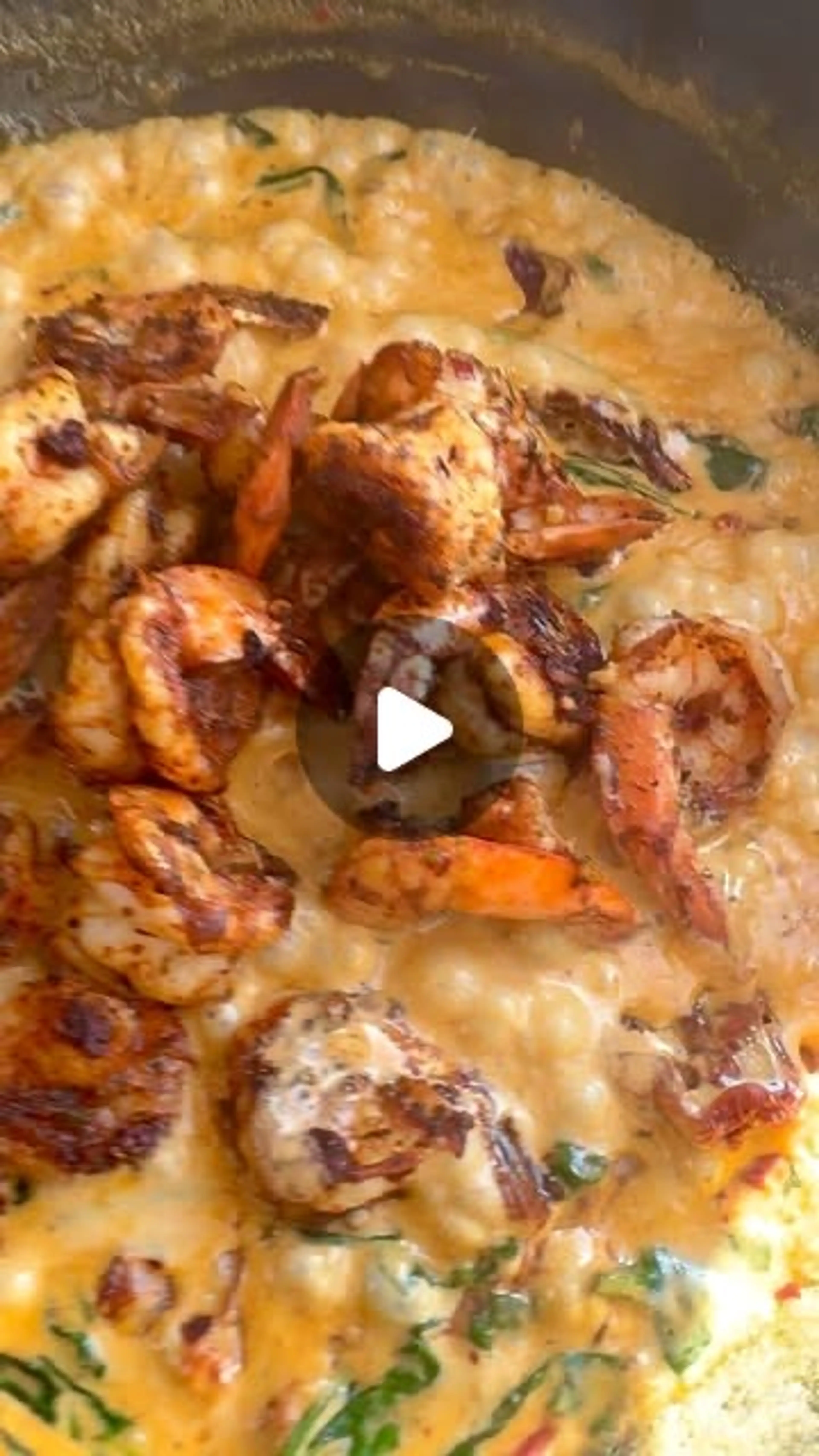 Shrimp in Creamy Spinach Sun Dried Tomato Sauce
