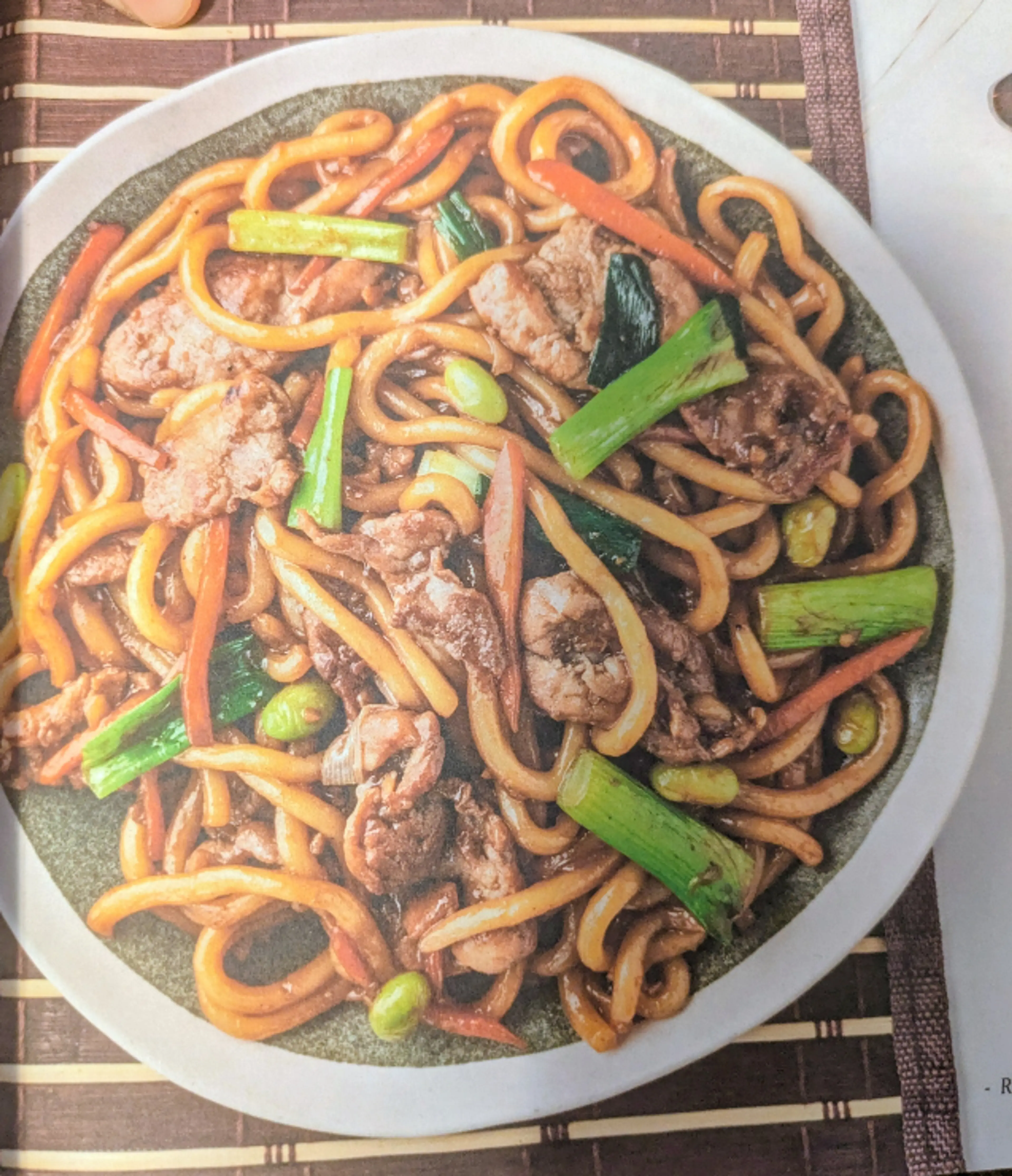 Nouilles udon teriyaki au porc