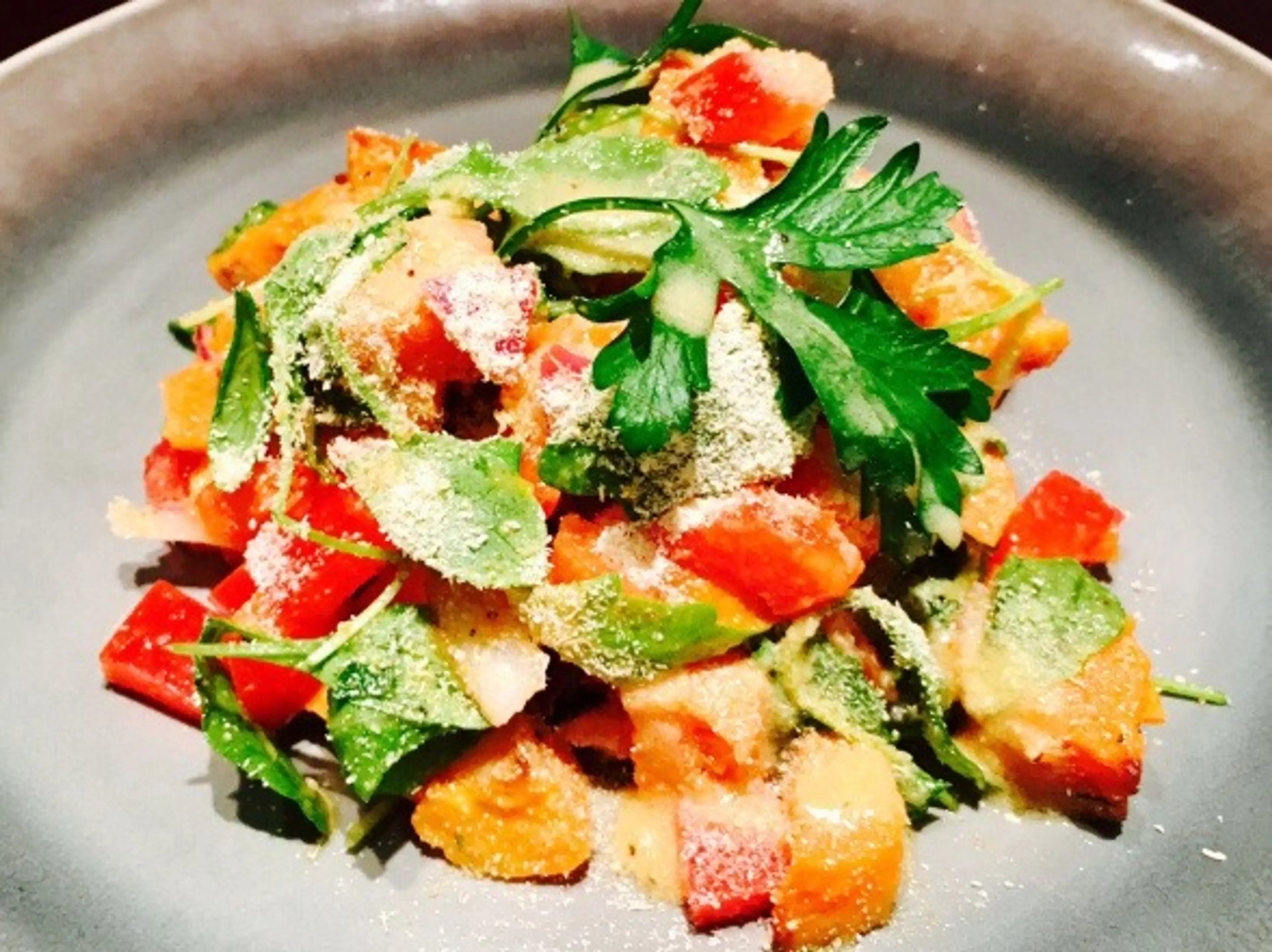Salade de patate douce et gari