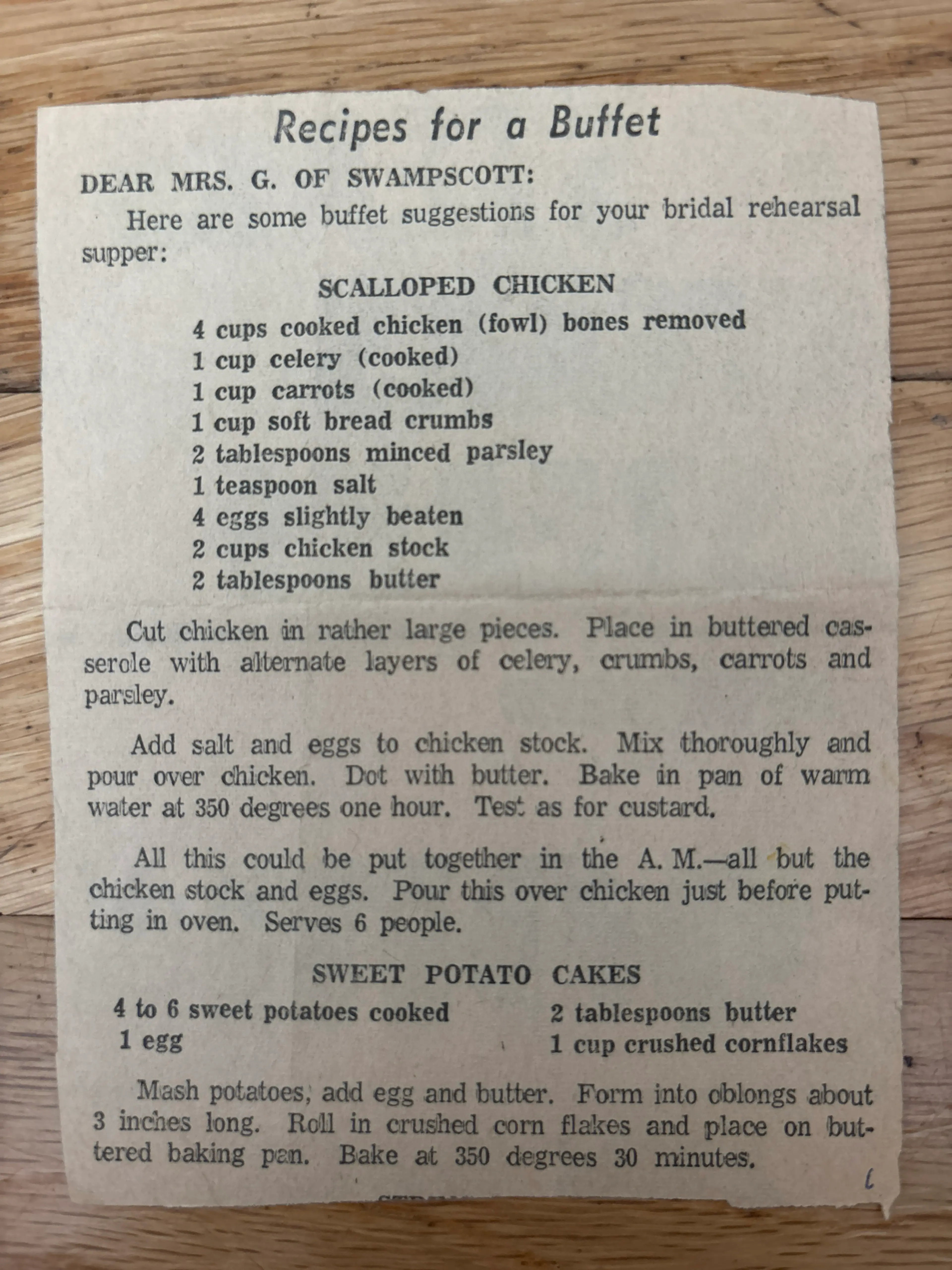 Scalloped Chicken