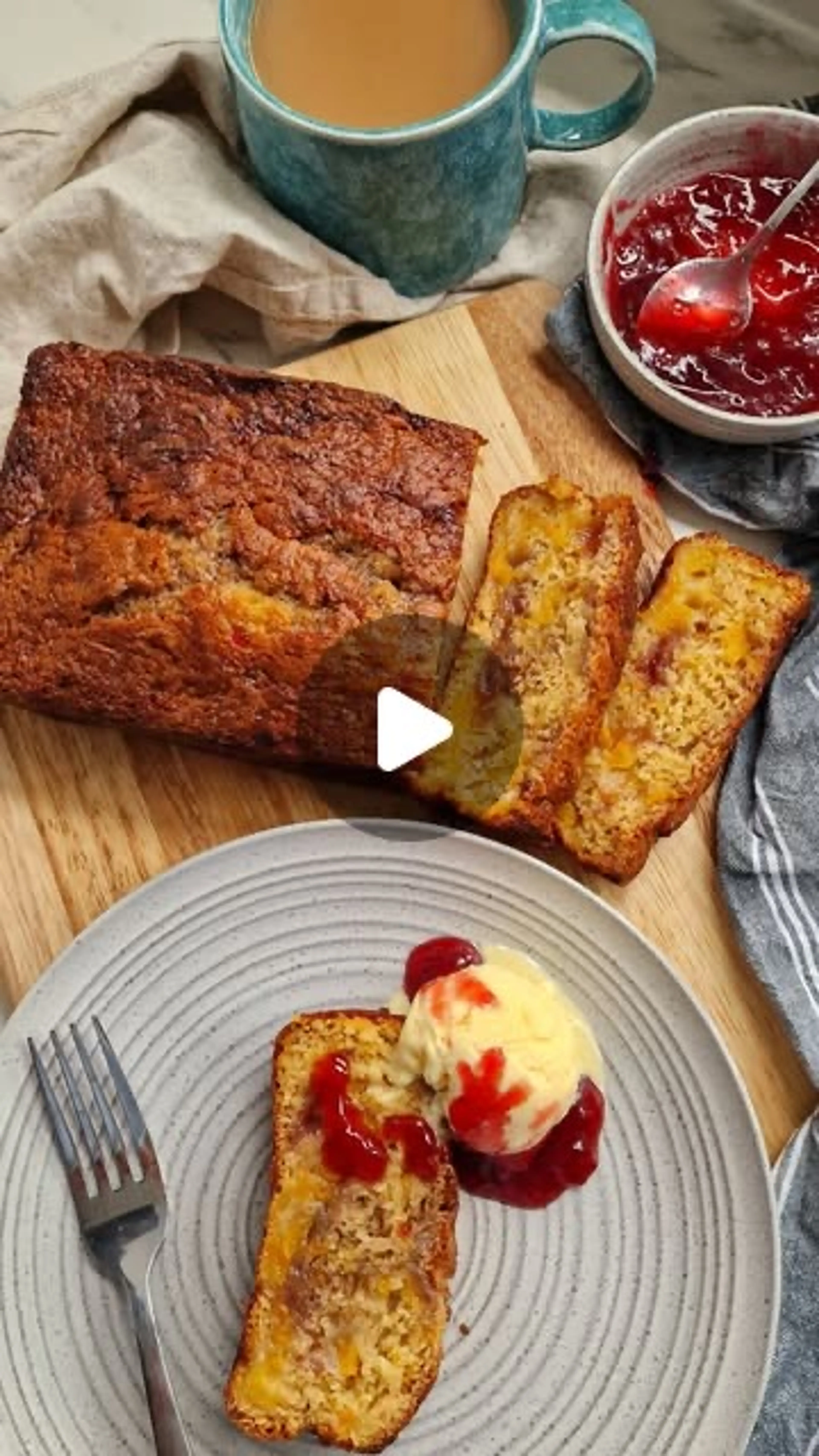Tinned Peach Melba Loaf