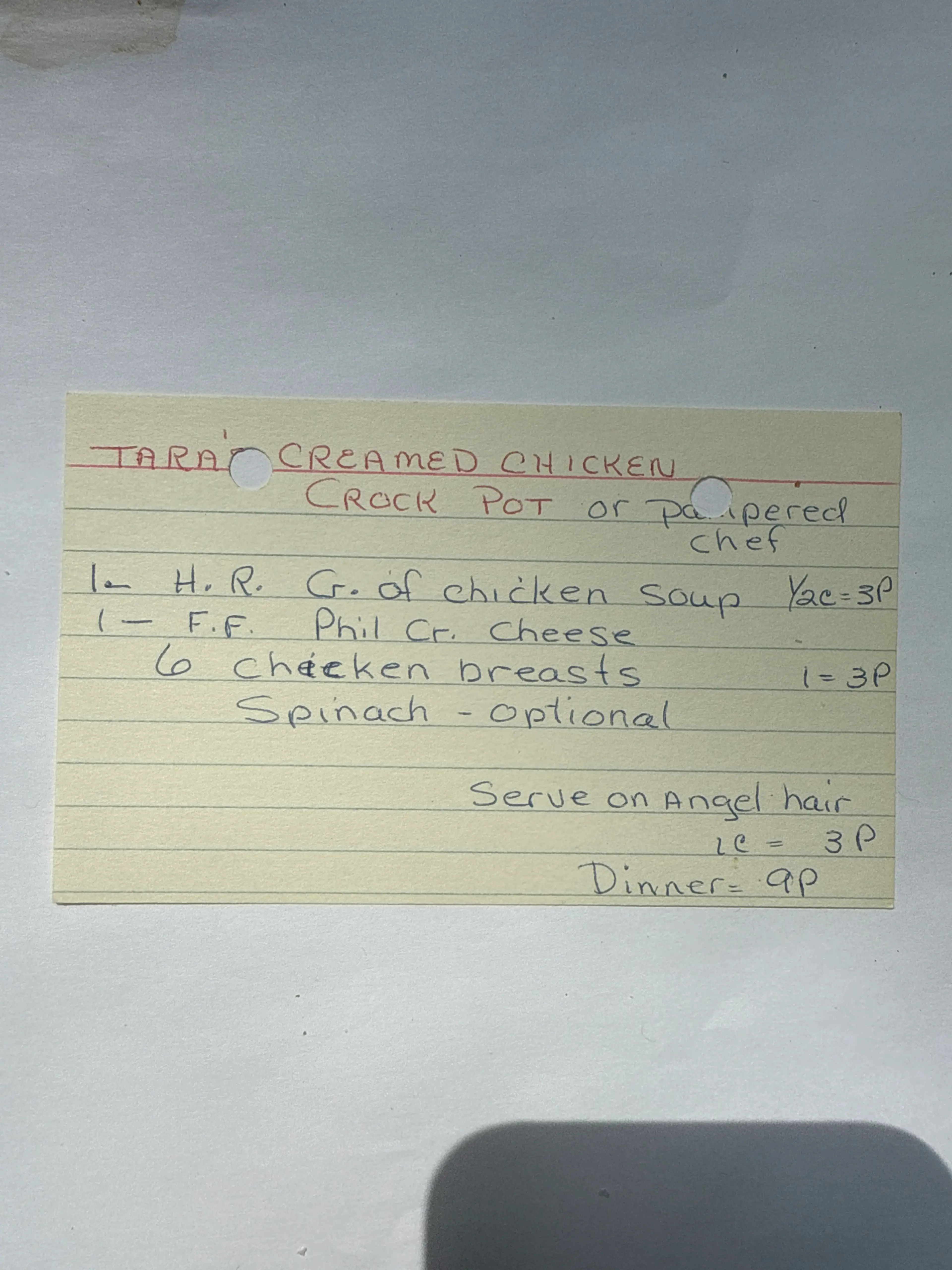 Creamed Chicken