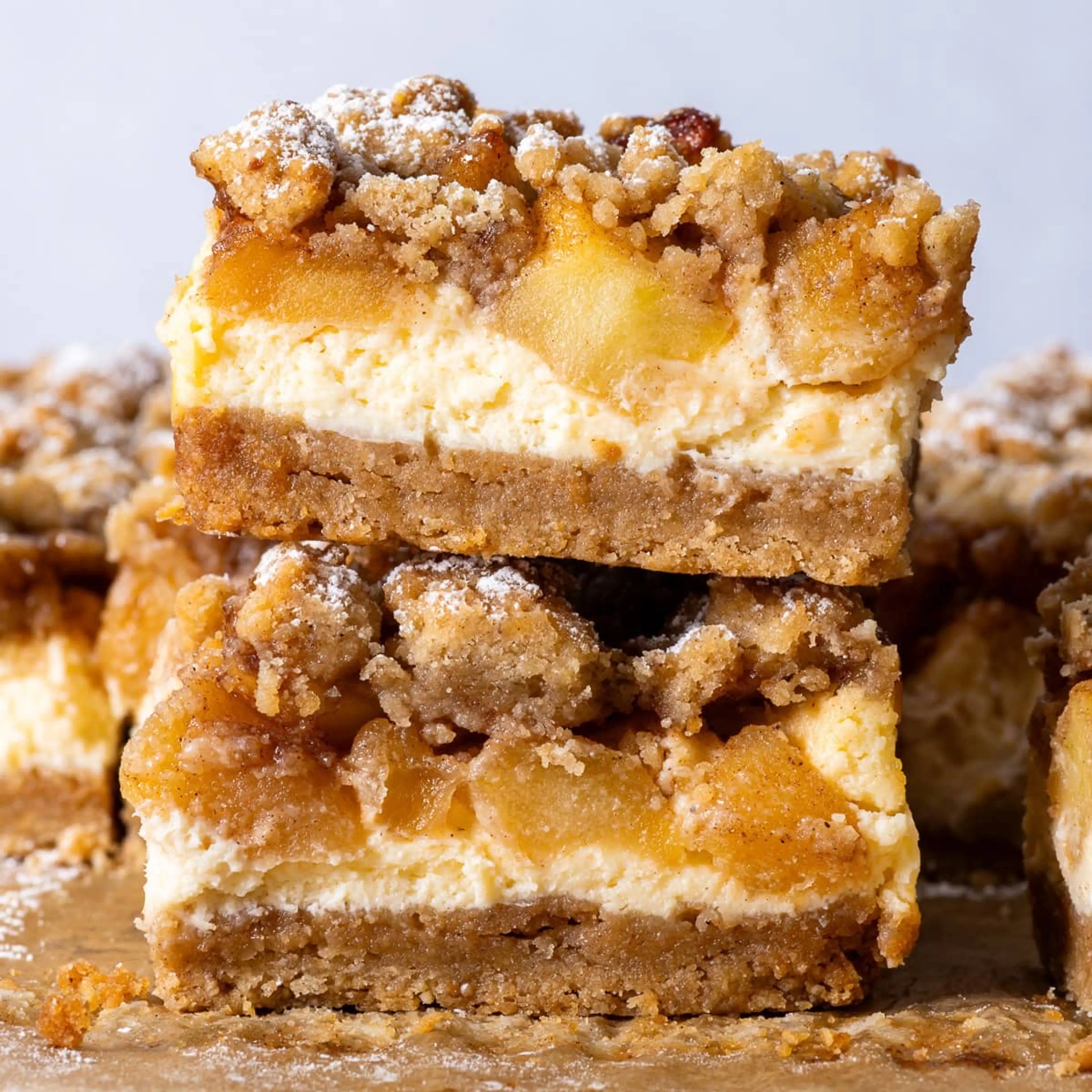 Gluten Free Apple Cheesecake Bars