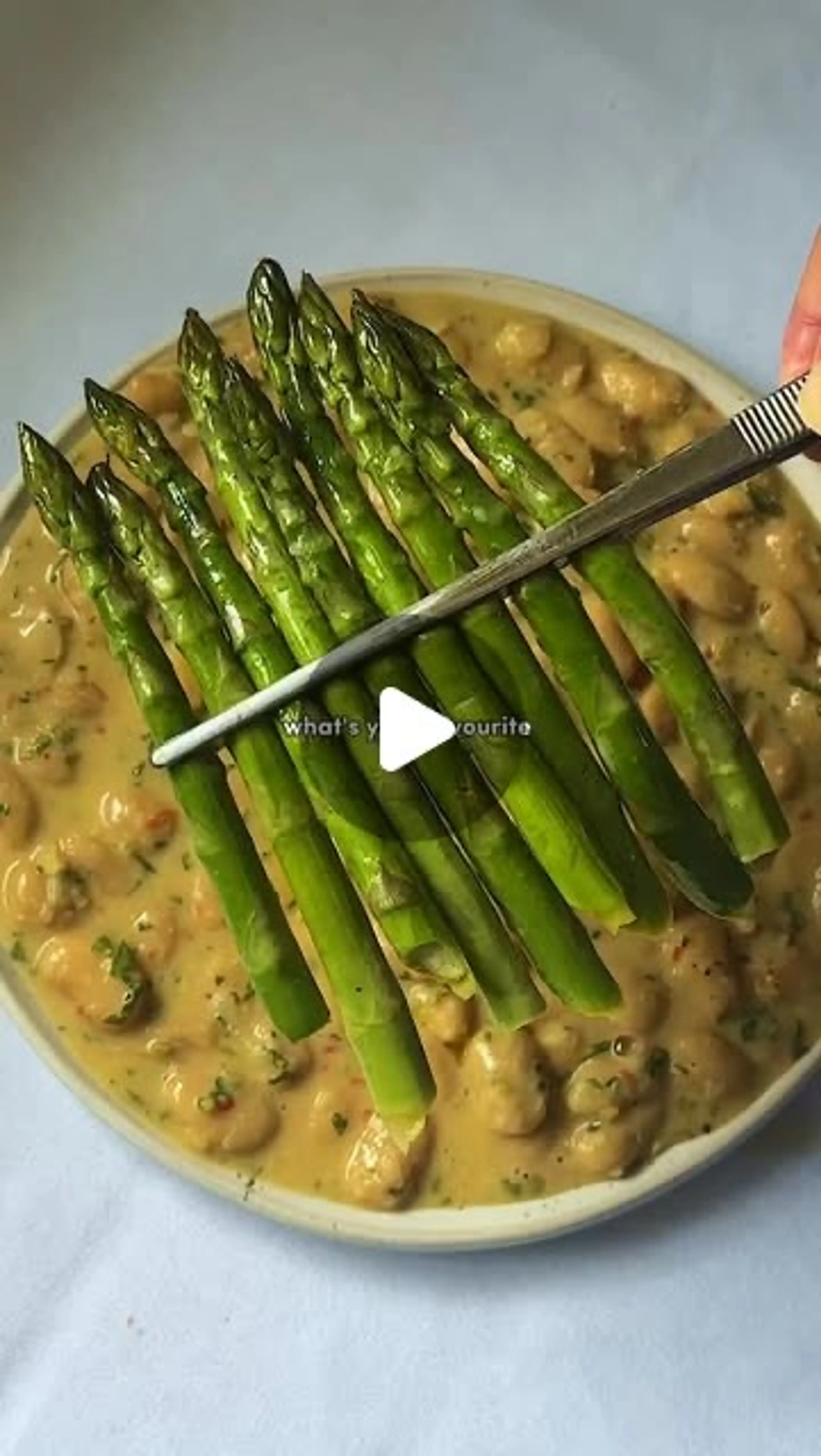 Asparagus + Braised Butter Beans