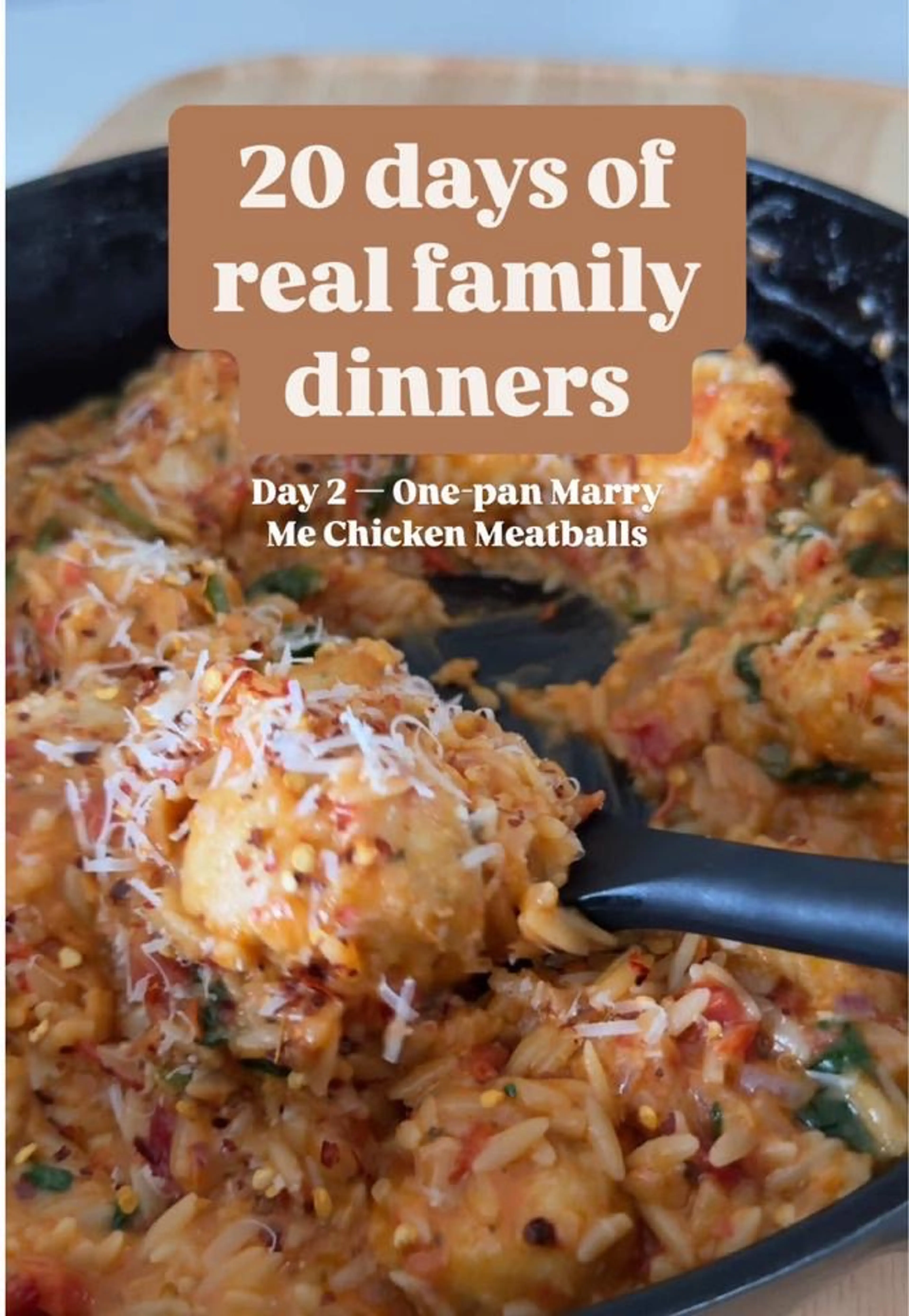 Day 2: Marry Me Chicken Meatballs with Risoni (orzo) – 20 Da