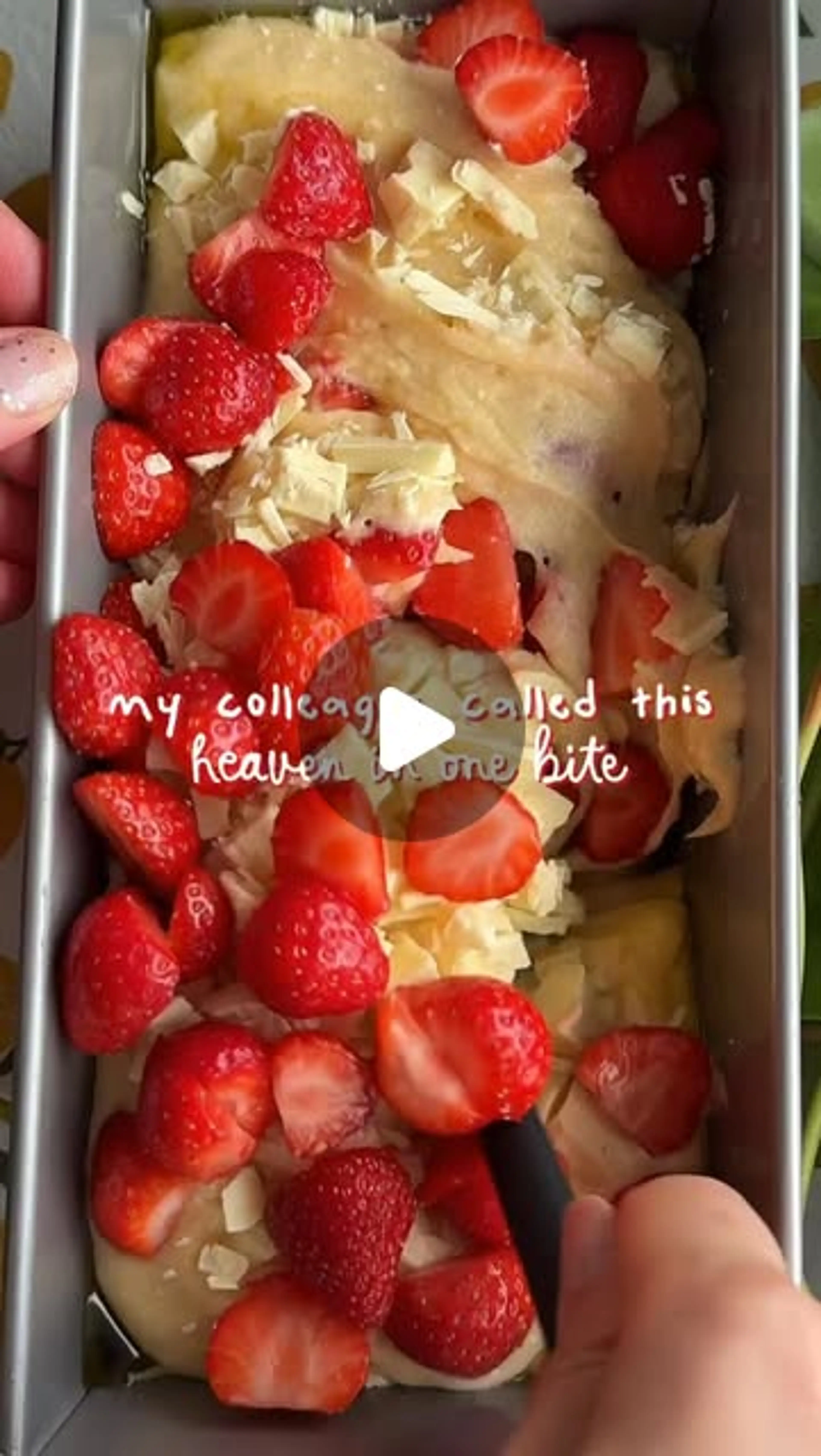 Strawberry & White Chocolate Loaf Cake
