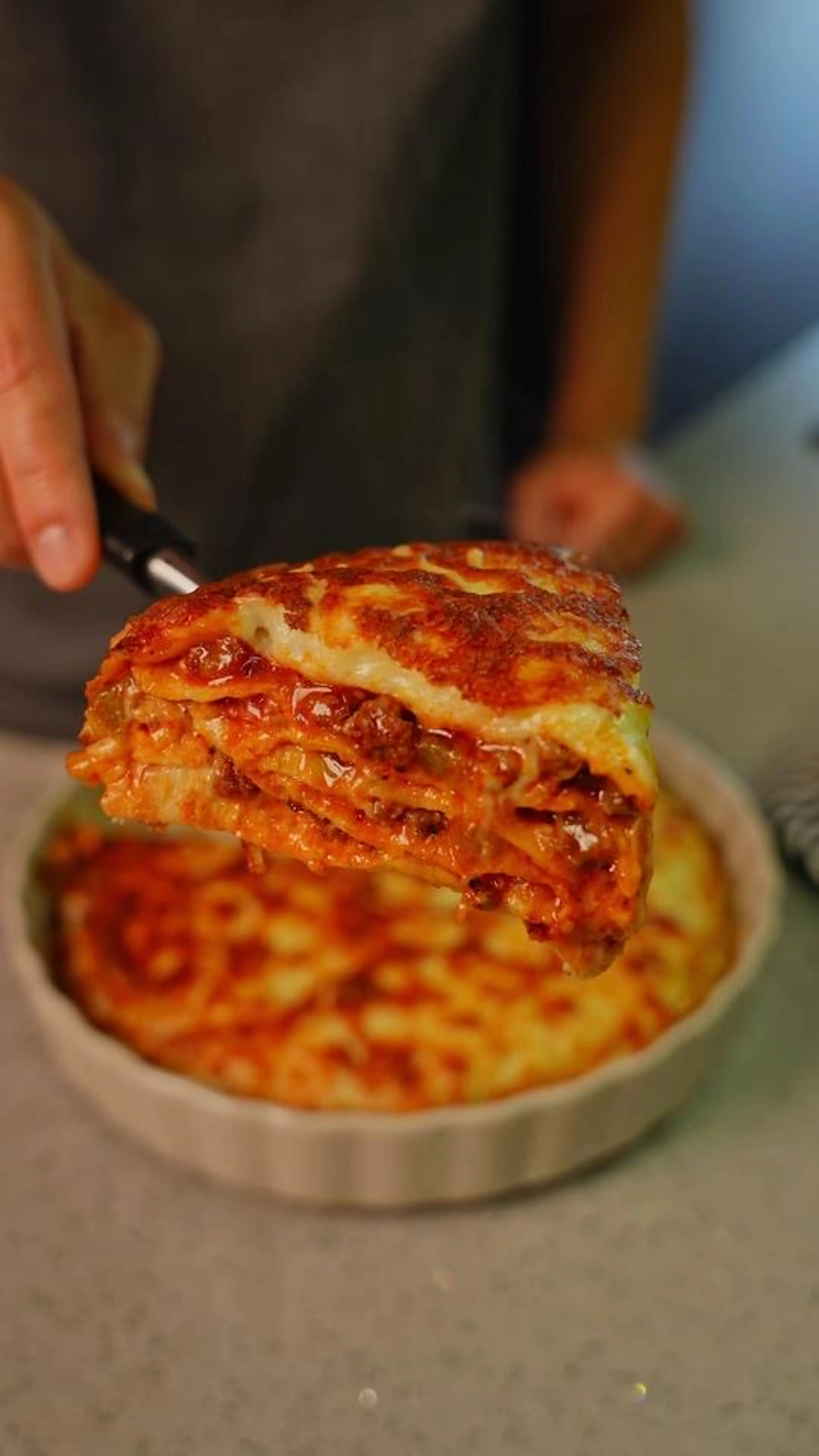 Lasagna Crepe Bake. Recipe