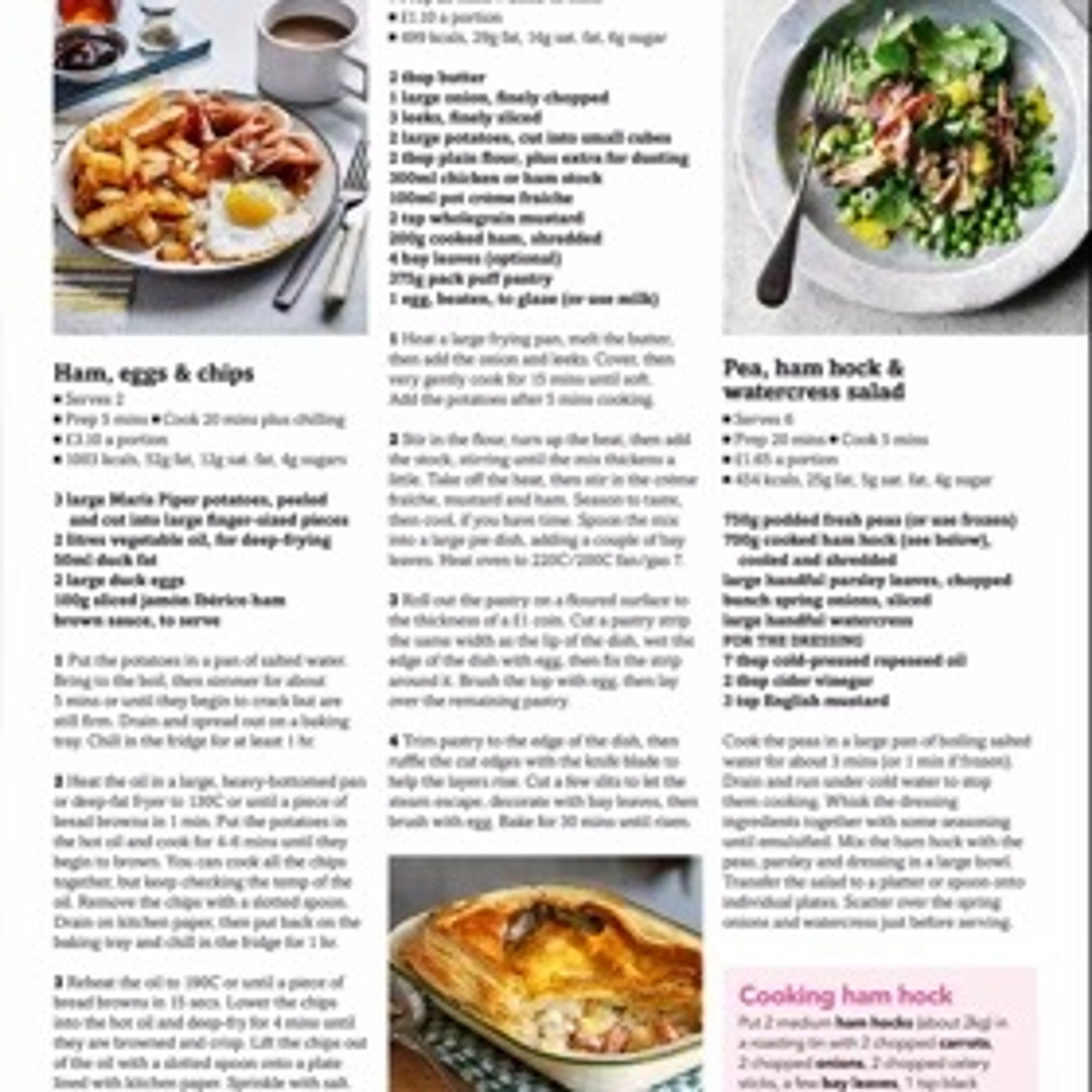 Ham, leek & potato pie